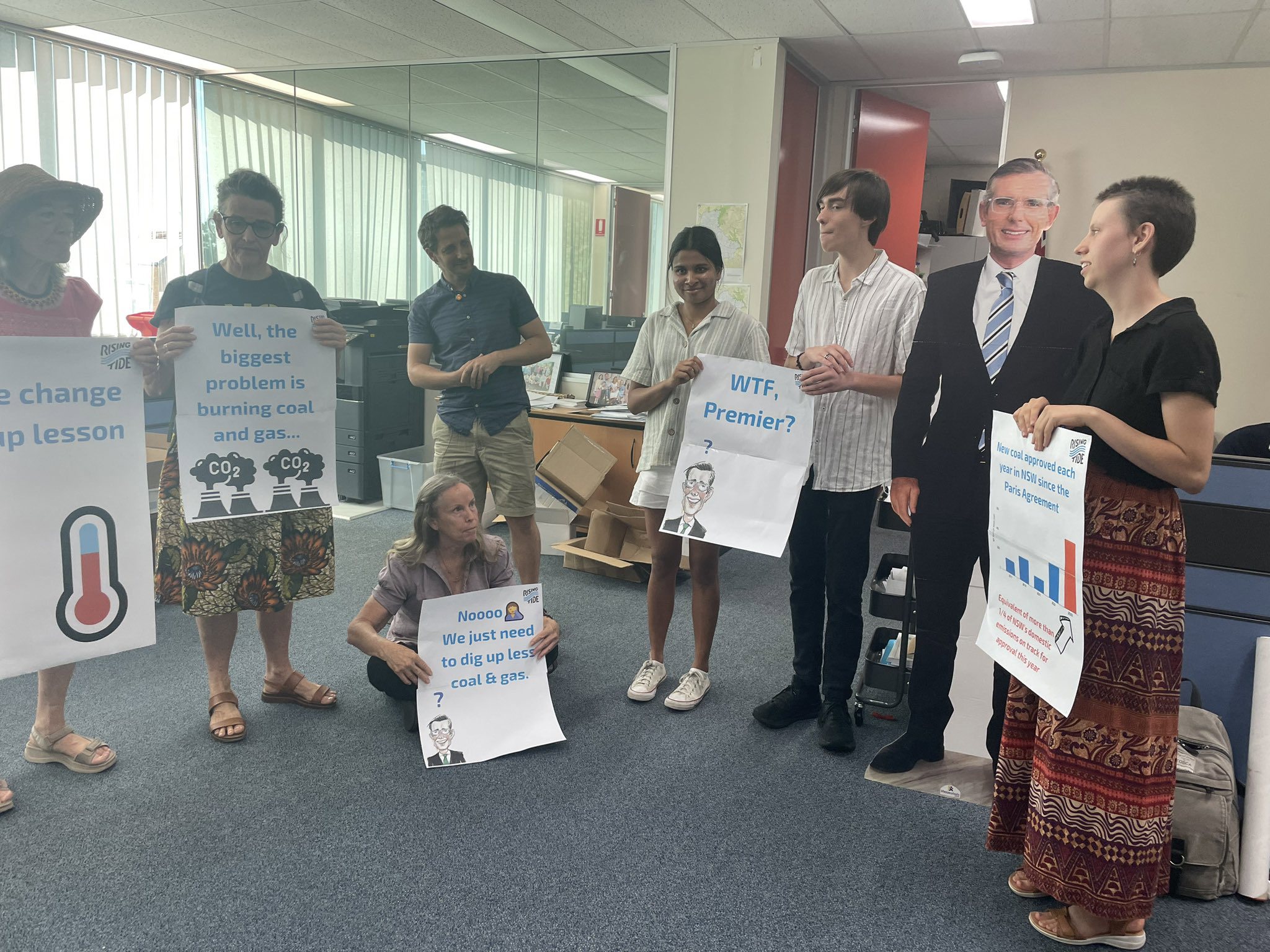 Climate protesters storm NSW Premier Dominic Perrottet's office