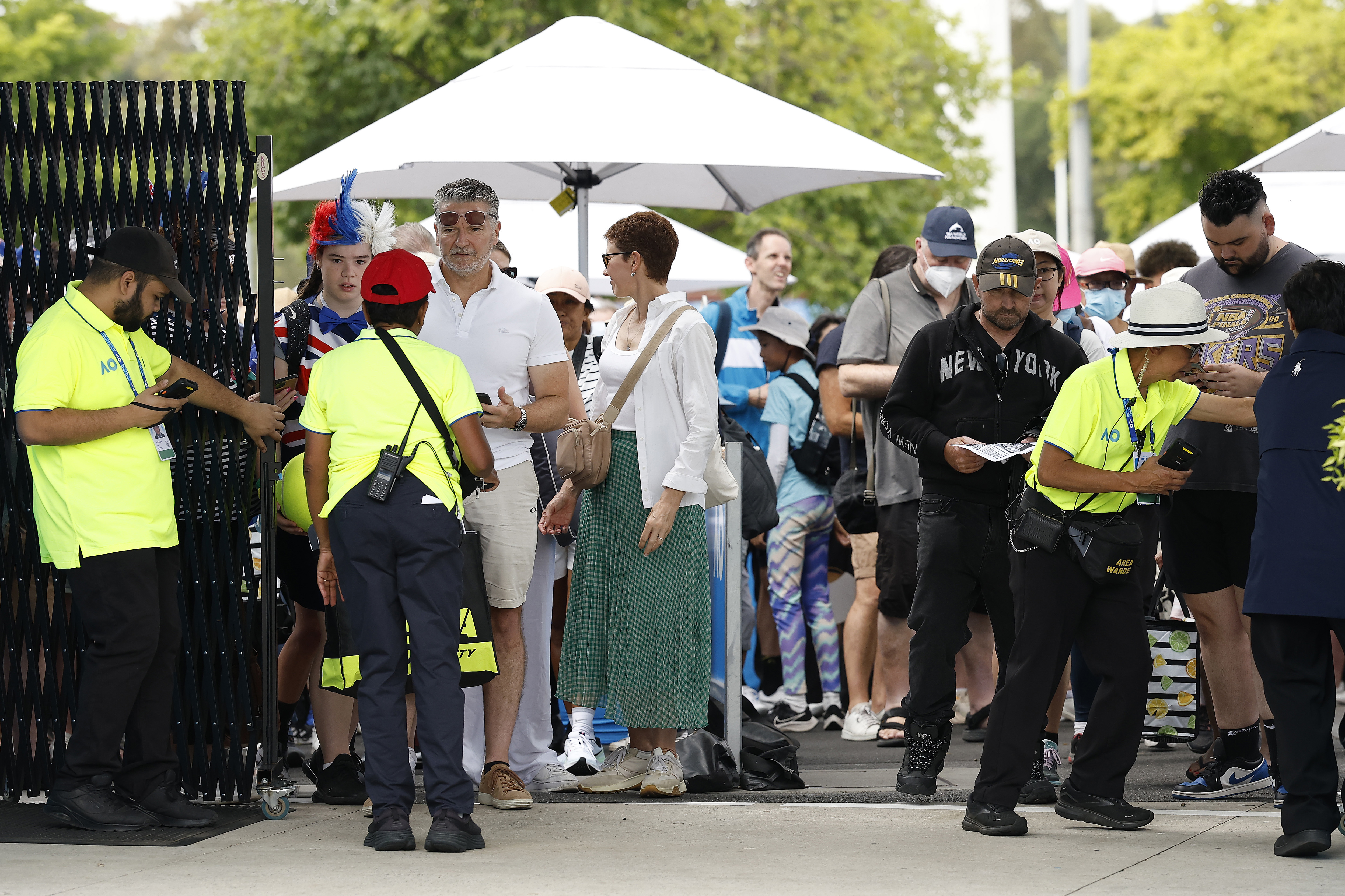 Fans are seen prior to day one of the 2025 Australian Open.