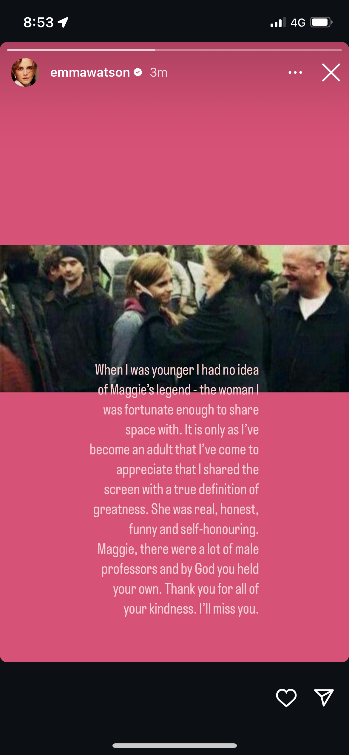 Emma Watson Maggie Smith tribute