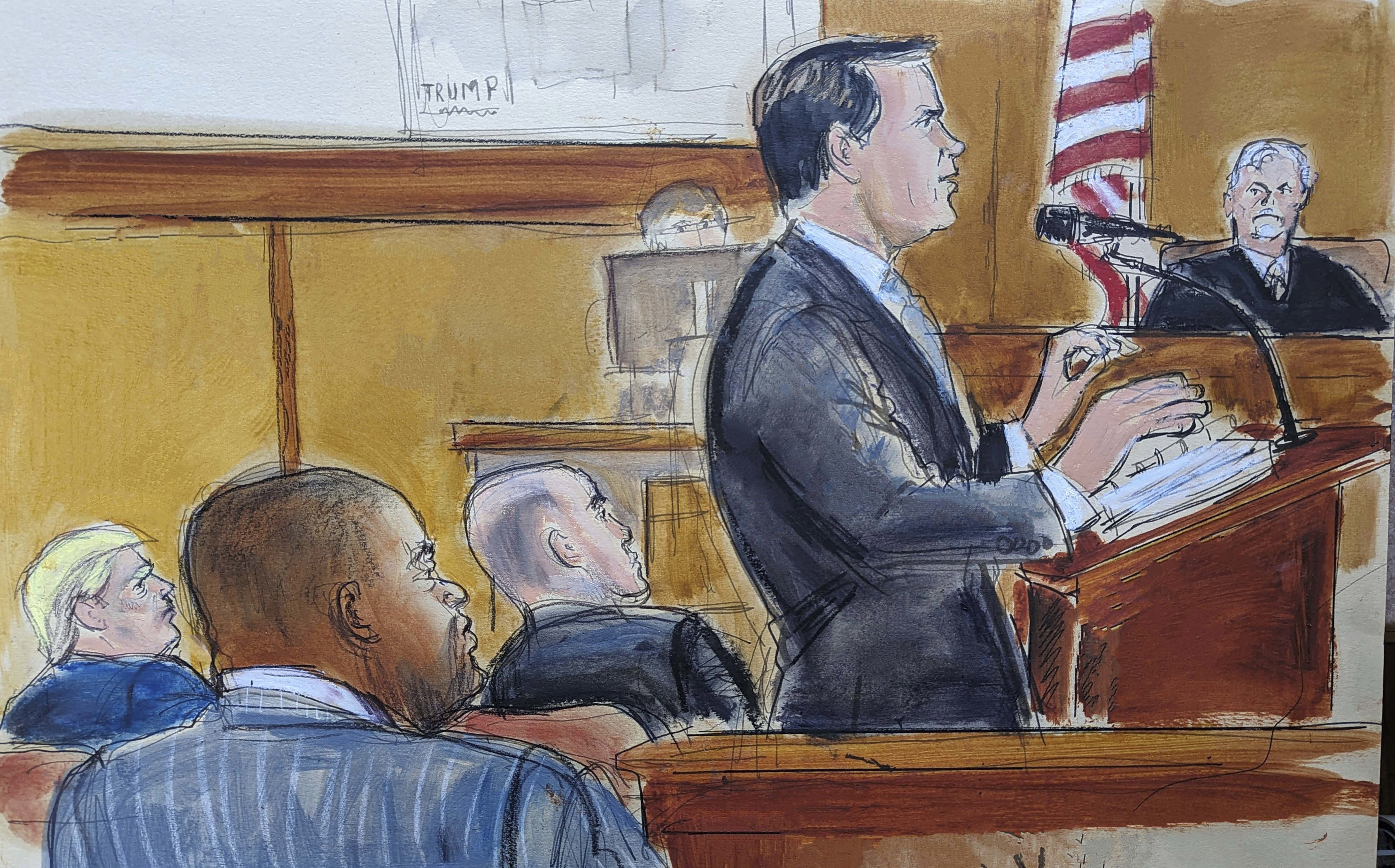 Testigo clave mintió en el estrado, dice abogado de Trump al jurado