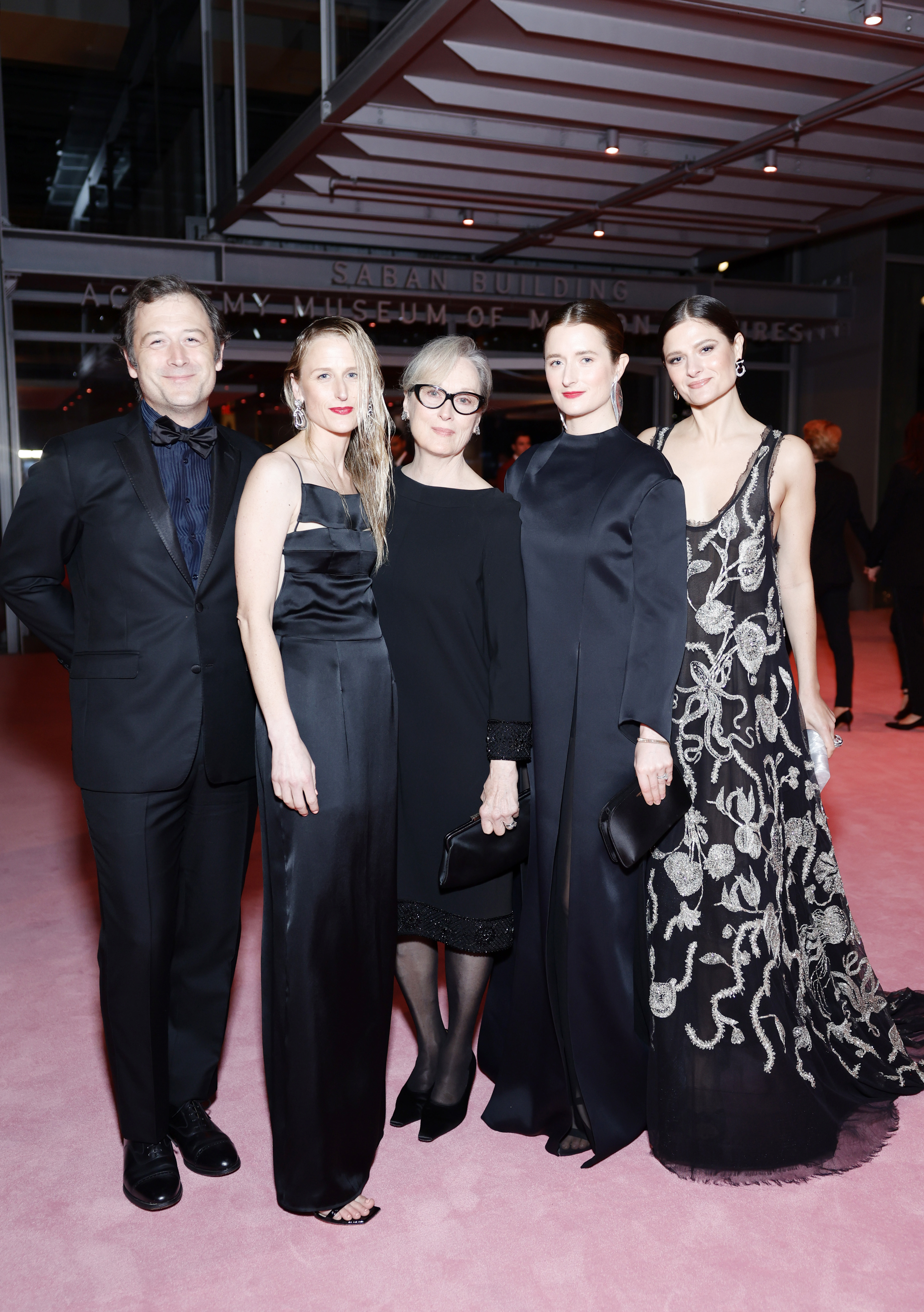 (L-R) Henry Wolfe, Mamie Gummer, Meryl Streep, Grace Gummer and Louisa Jacobson attend the Academy Museum of Motion Pictures 3rd Annual Gala Presented by Rolex at Academy Museum of Motion Pictures on December 03, 2023 in Los Angeles, California. (Photo by Stefanie Keenan/Getty Images for Academy Museum of Motion Pictures)