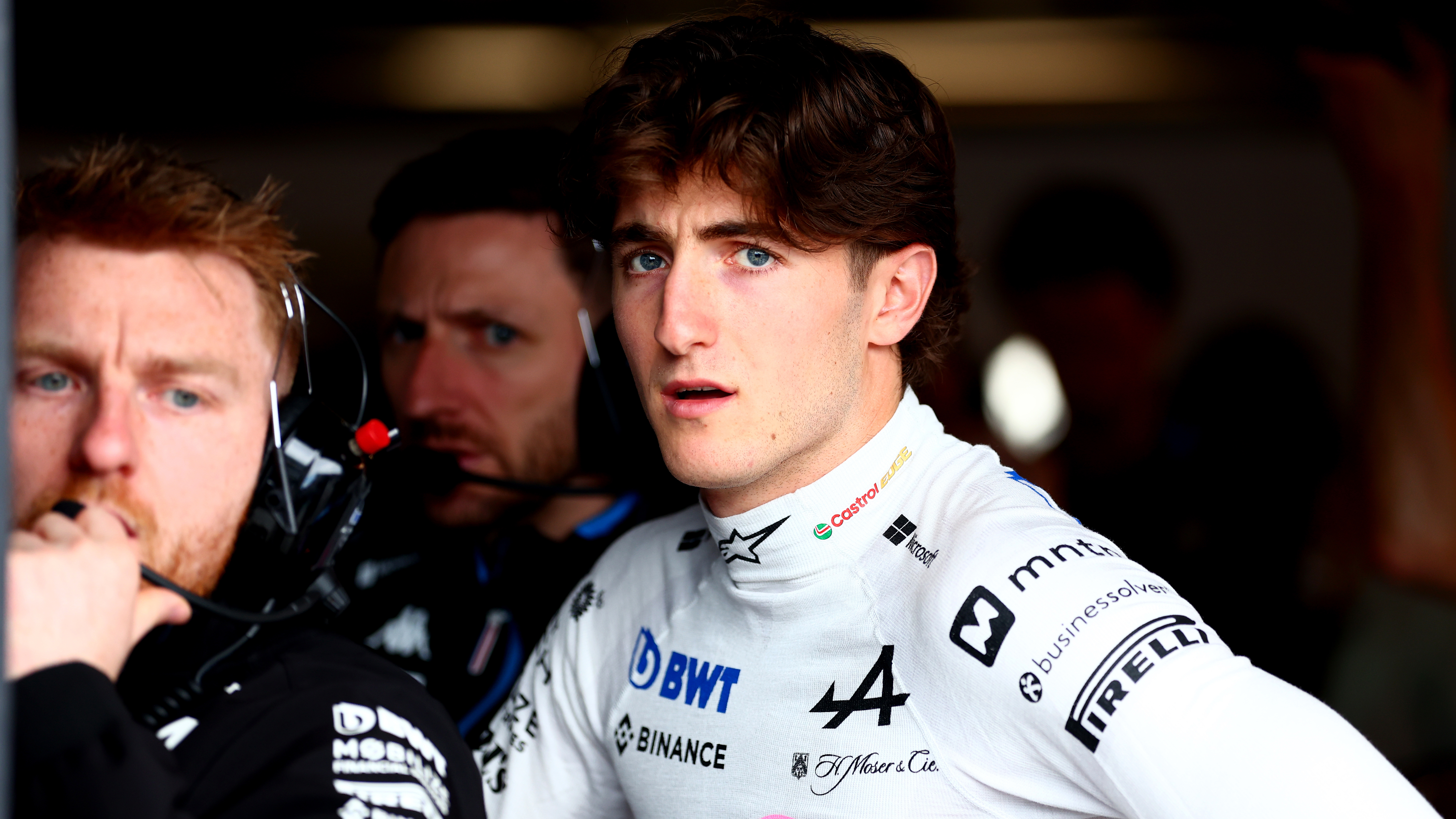 Jack Doohan in the Alpine garage at the Canadian Grand Prix.