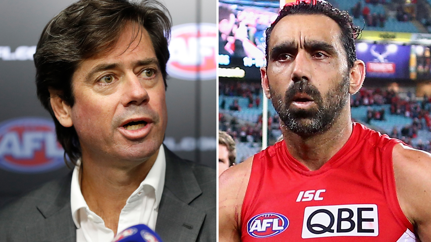 Gillon McLachlan and Adam Goodes