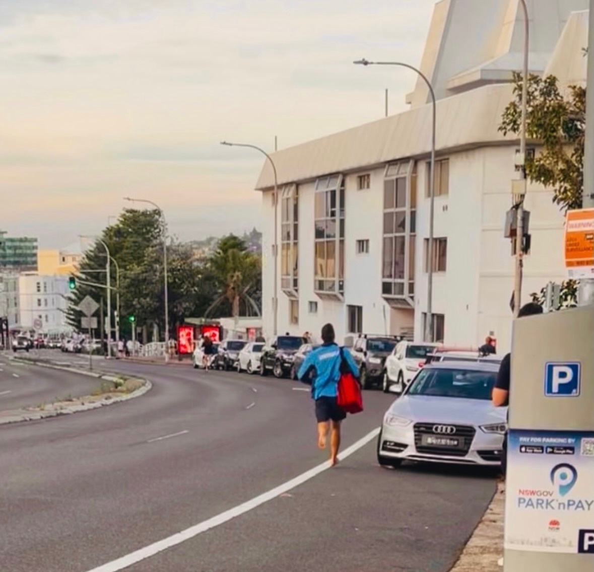Bondi lifeguard Jackson Doolan seen running to help