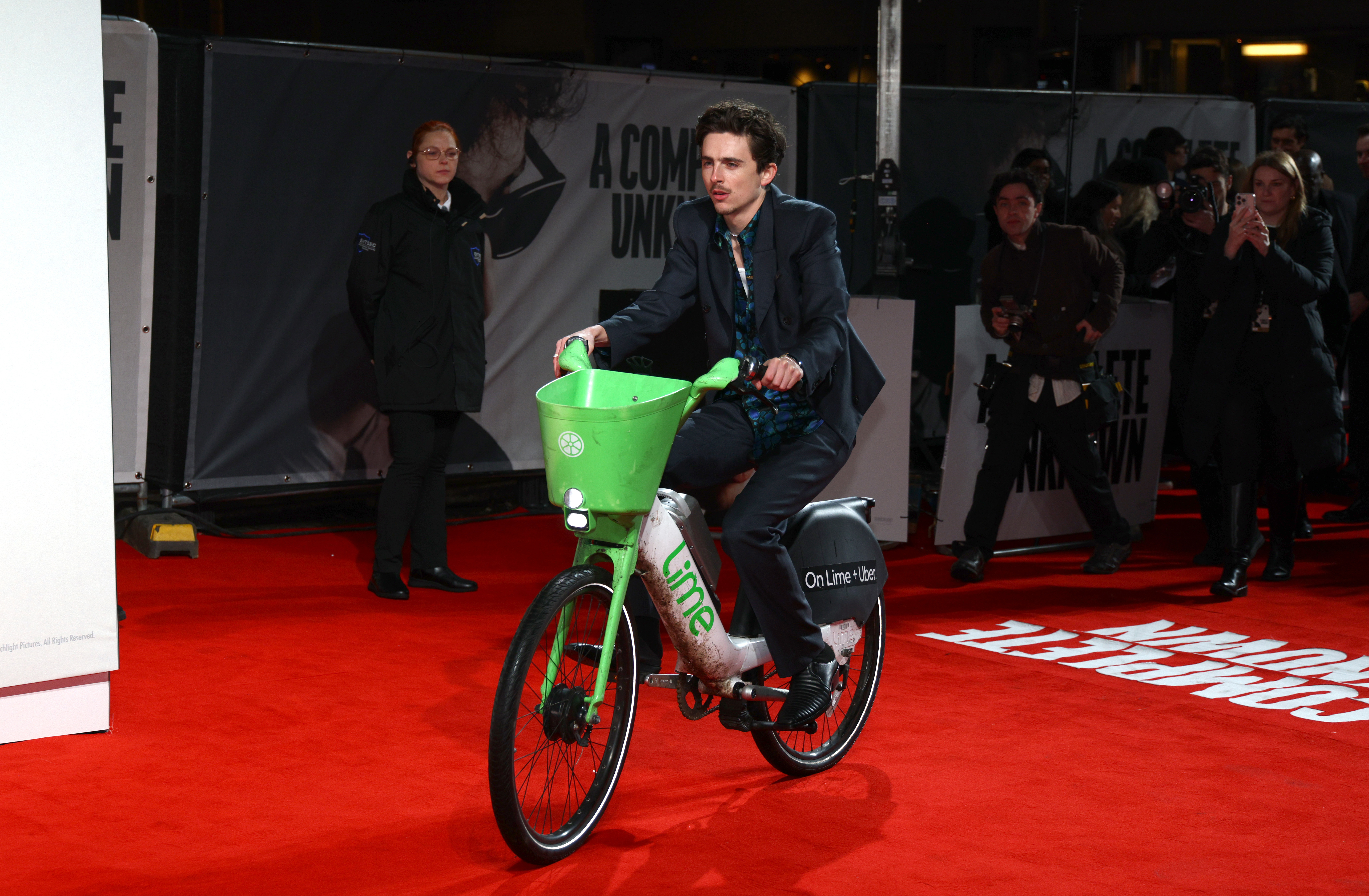 LONDON, ENGLAND - JANUARY 14: Timothee Chalamet attends the UK Premiere of Searchlight Pictures' "A Complete Unknown" at BFI Southbank on January 14, 2025 in London, England. (Photo by Tim P. Whitby/Getty Images for The Walt Disney Company Limited)