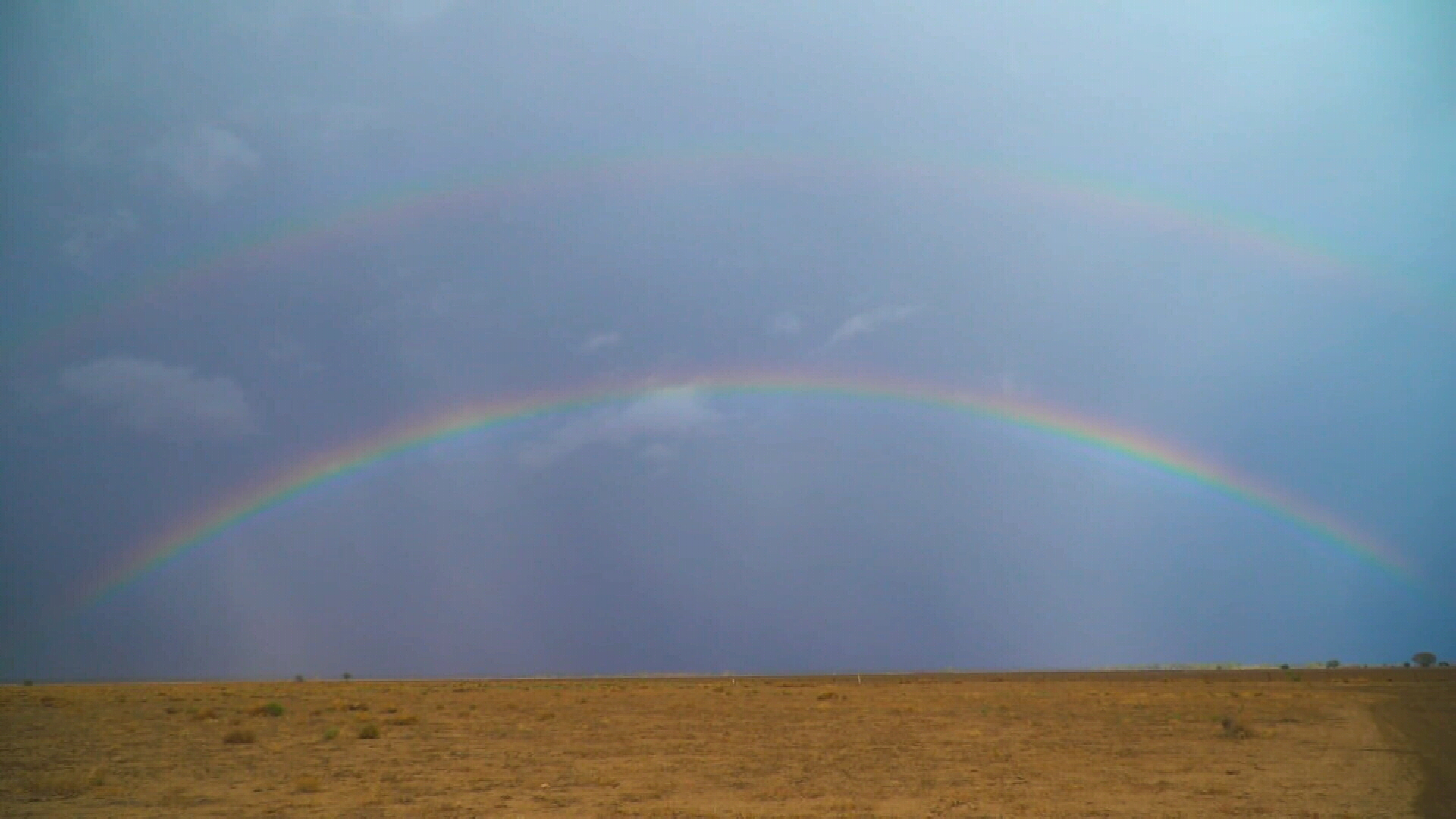 A rainbow over Coonamble, NSW.