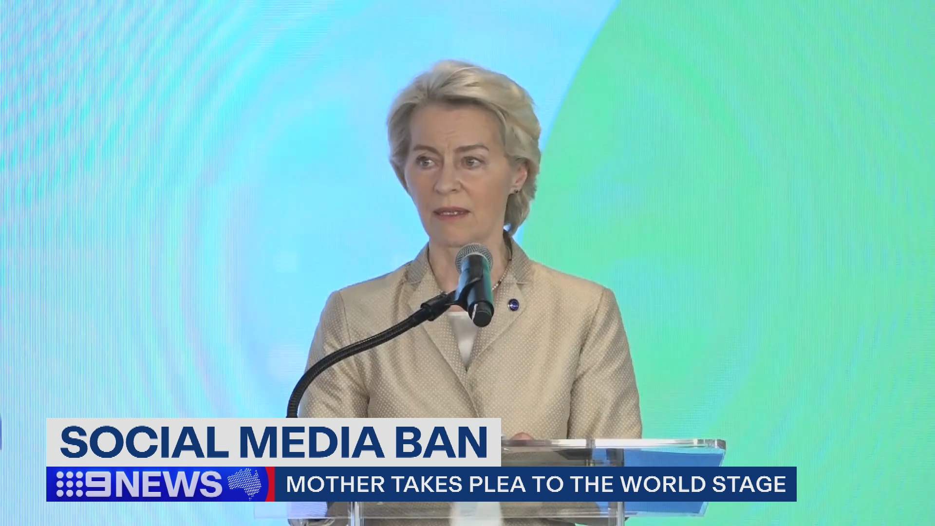 The European Commission President has said that she feels "inspired" by the new Australian laws.