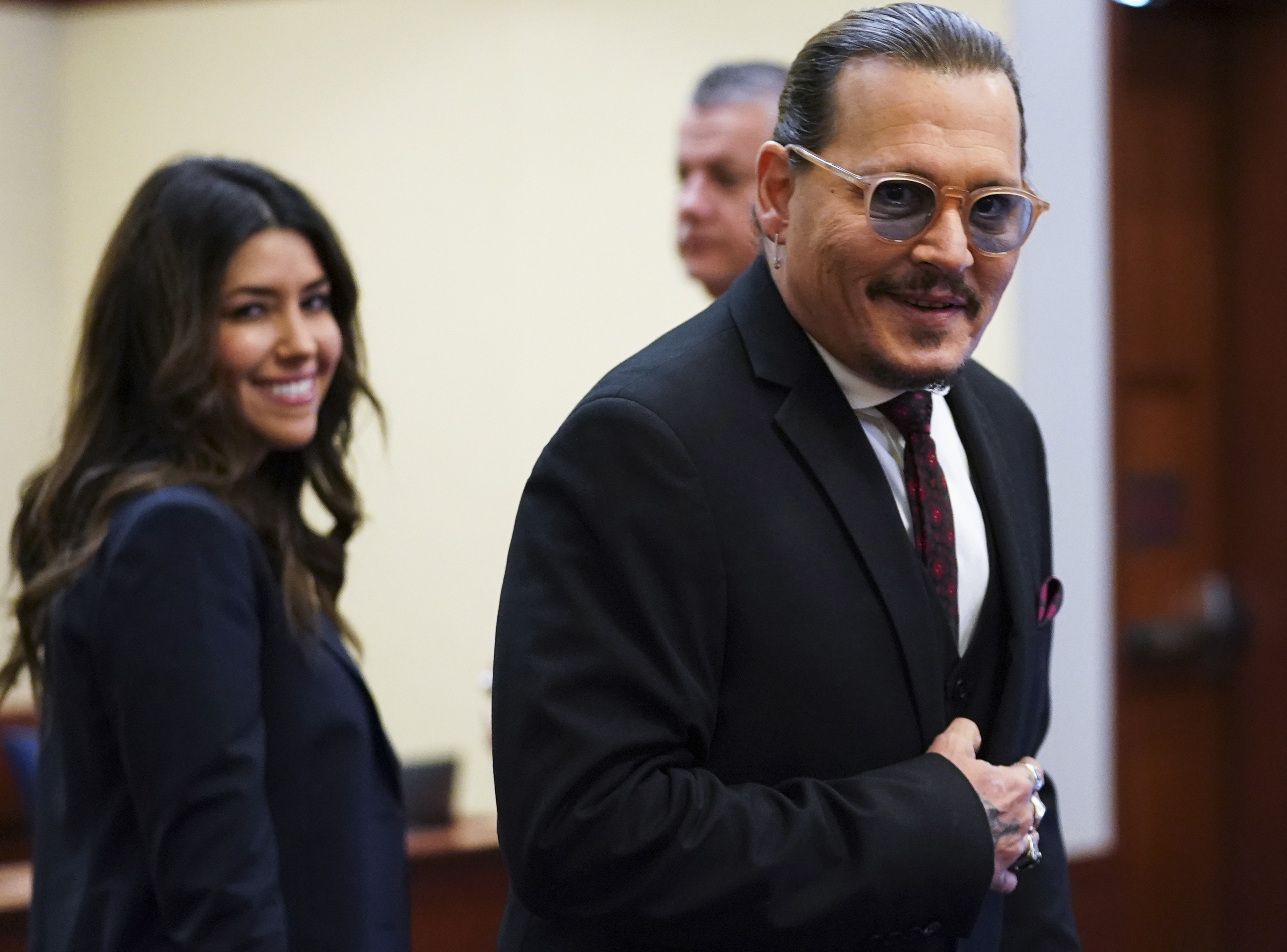 Johnny Depp with his attorney Camille Vasquez 