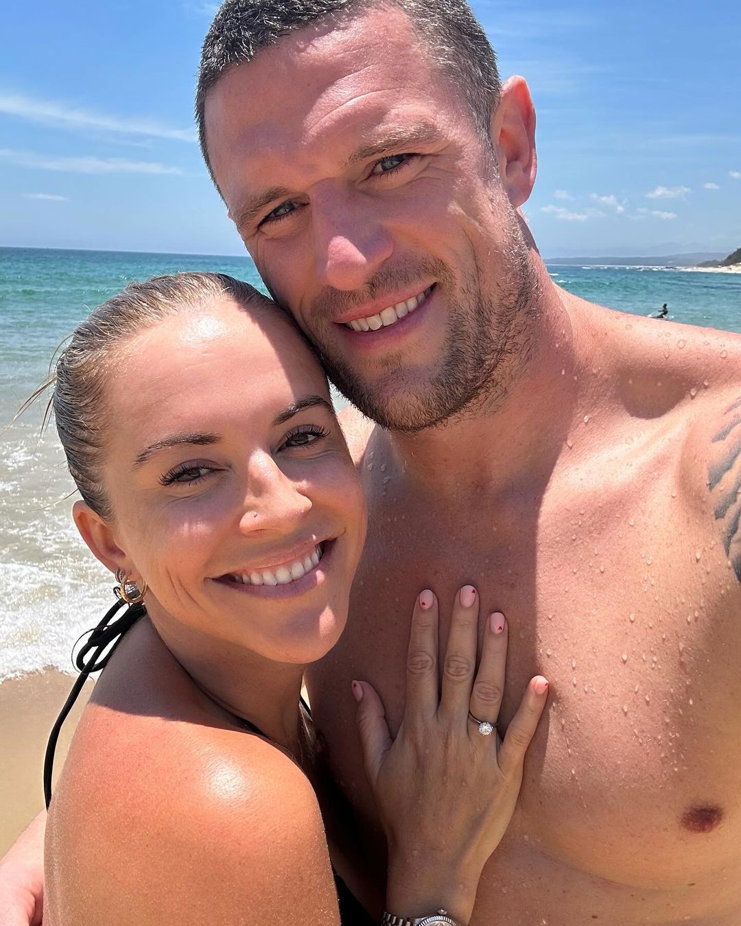NRL star Luke Burgess and fiancee expecting second child with Tori May months after engagement
