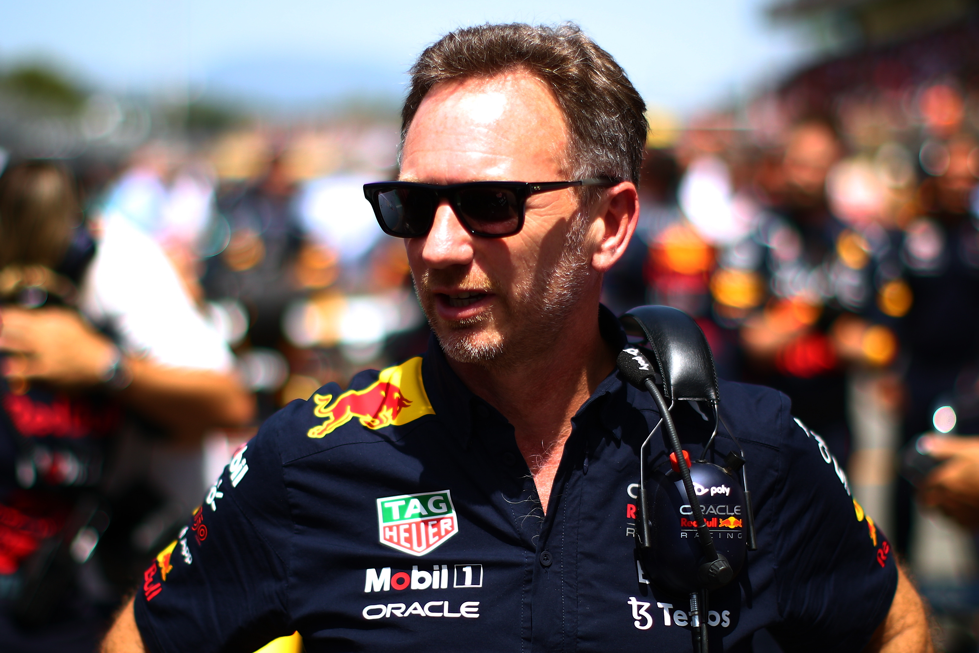 Christian Horner looks on during the Spanish Grand Prix.