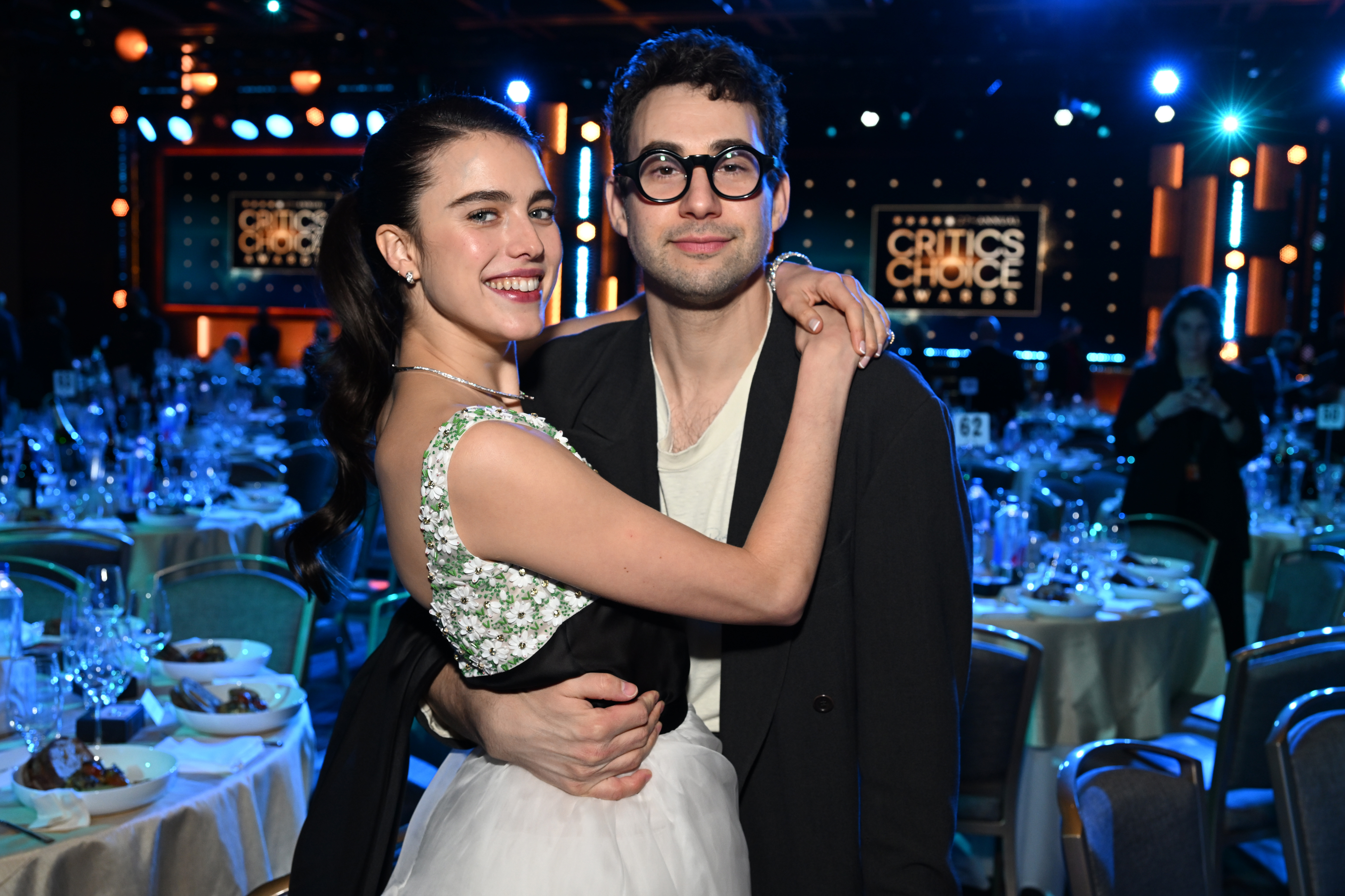 Margaret Qualley and Jack Antonoff with Champagne Collet & OBC Wines as they celebrate the 27th Annual Critics Choice Awards at Fairmont Century Plaza on March 13, 2022 in Los Angeles, California. 