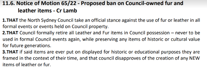 The council motion