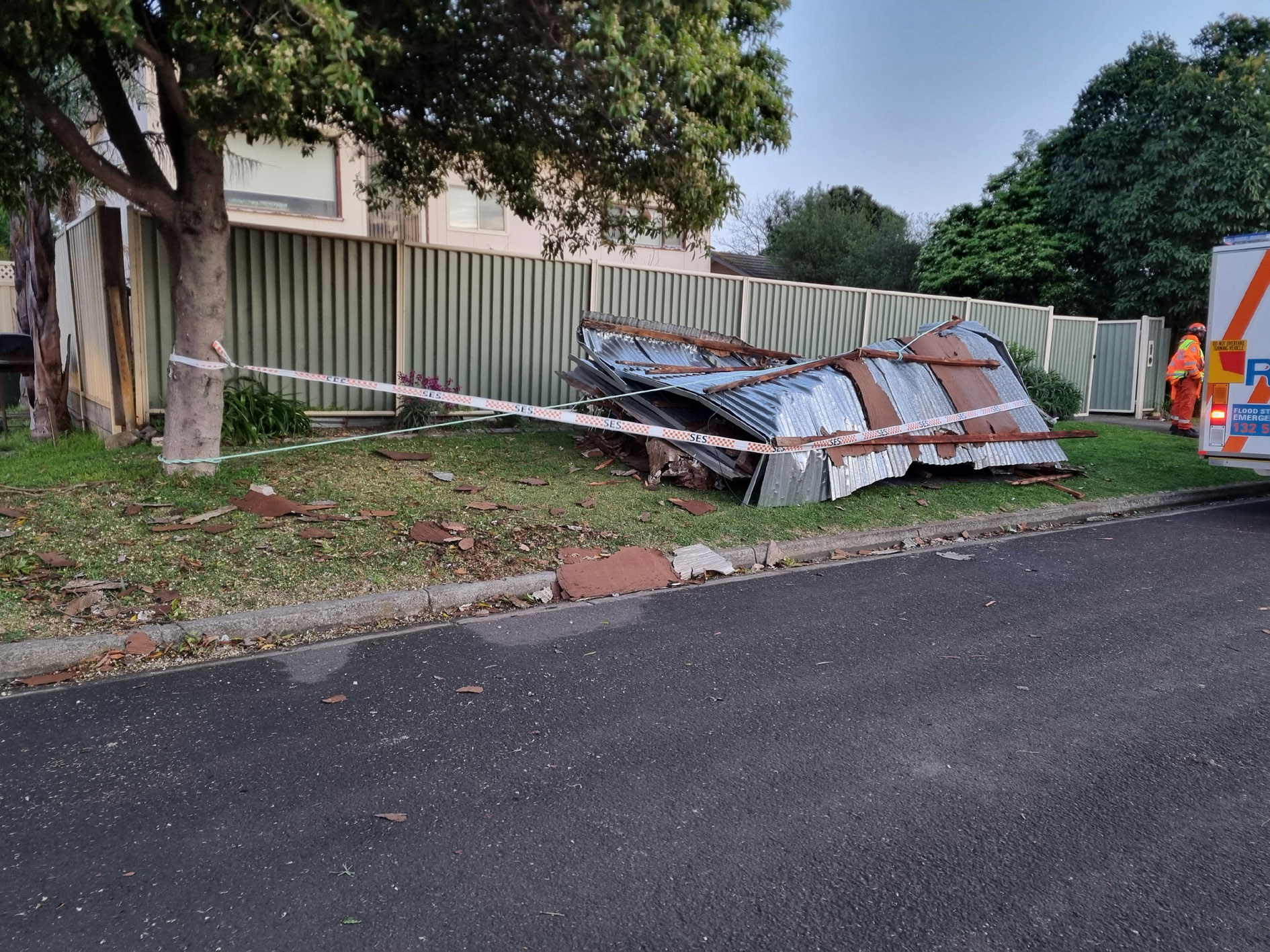 The roof of a house in Bellarine detached amidst the damaging winds