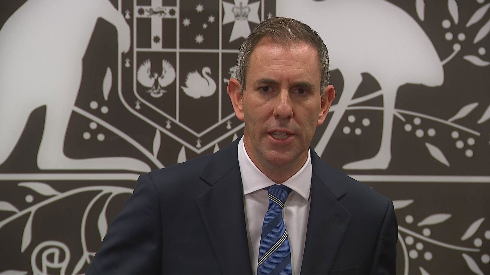 Treasurer Jim Chalmers addresses the media after March inflation figures