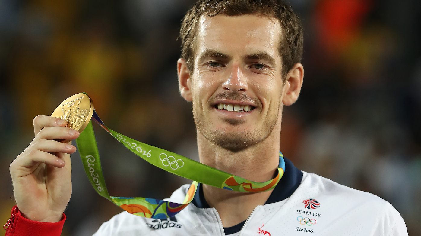Andy Murray with his Rio Olympics gold medal