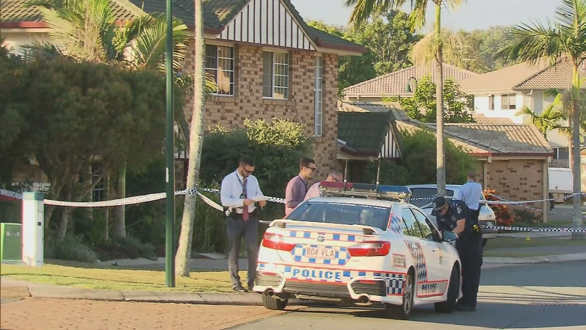 Scene of the crime where a man bludgeoned his brother to death with a spanner in Brisbane.