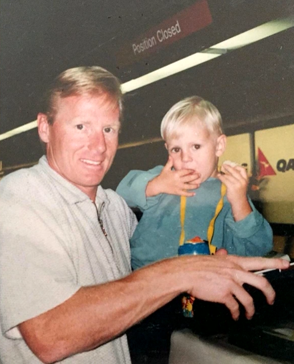 Zach Bray with father Adam Bray