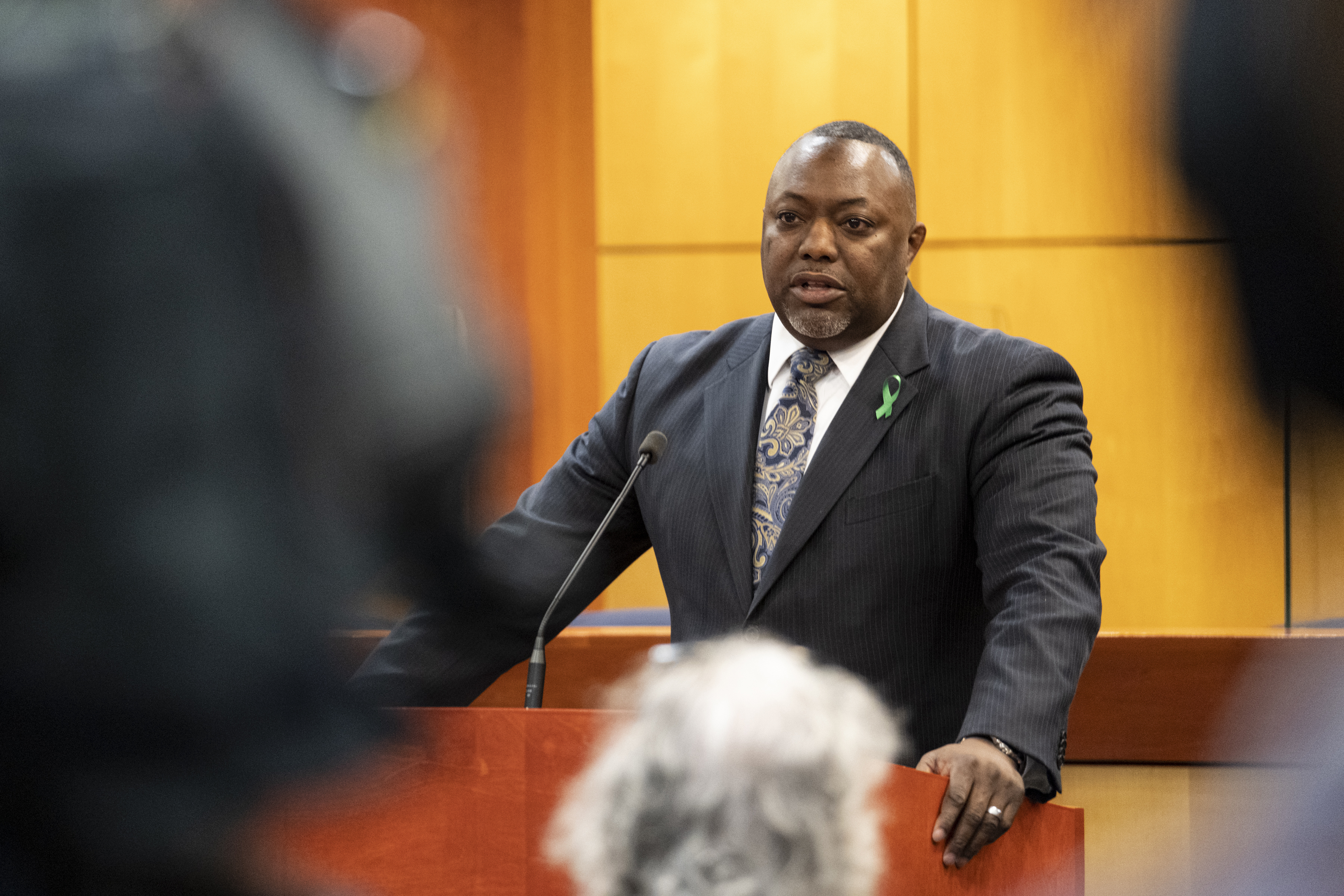Newport News Superintendent George Parker answers questions regarding a teacher being shot by an armed 6-year-old at Richneck Elementary School during a press conference at the Newport News Public Schools Administration Building in Newport News, Va., on Monday, Jan. 9, 2023.  