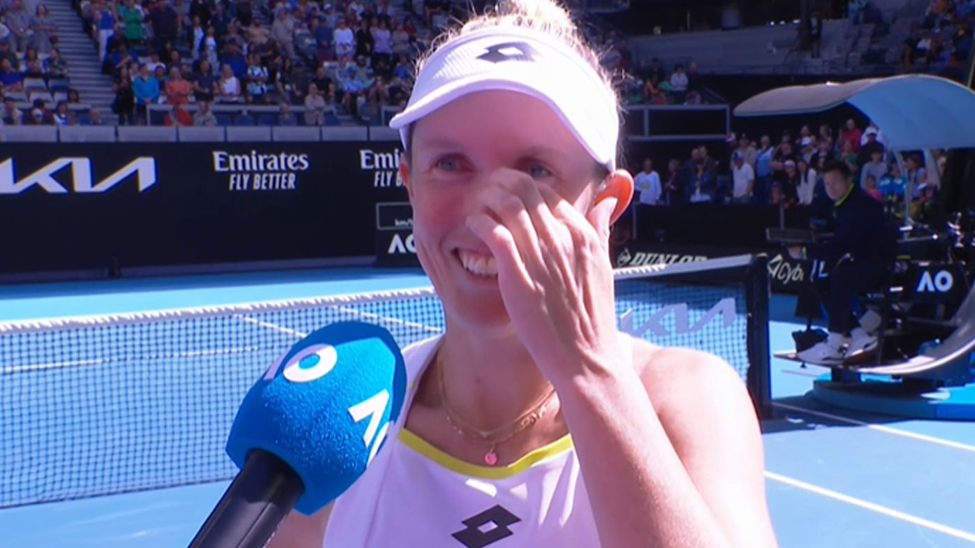 Australian qualifier Storm Hunter fought tears after her third-round win over Laura Siegemund