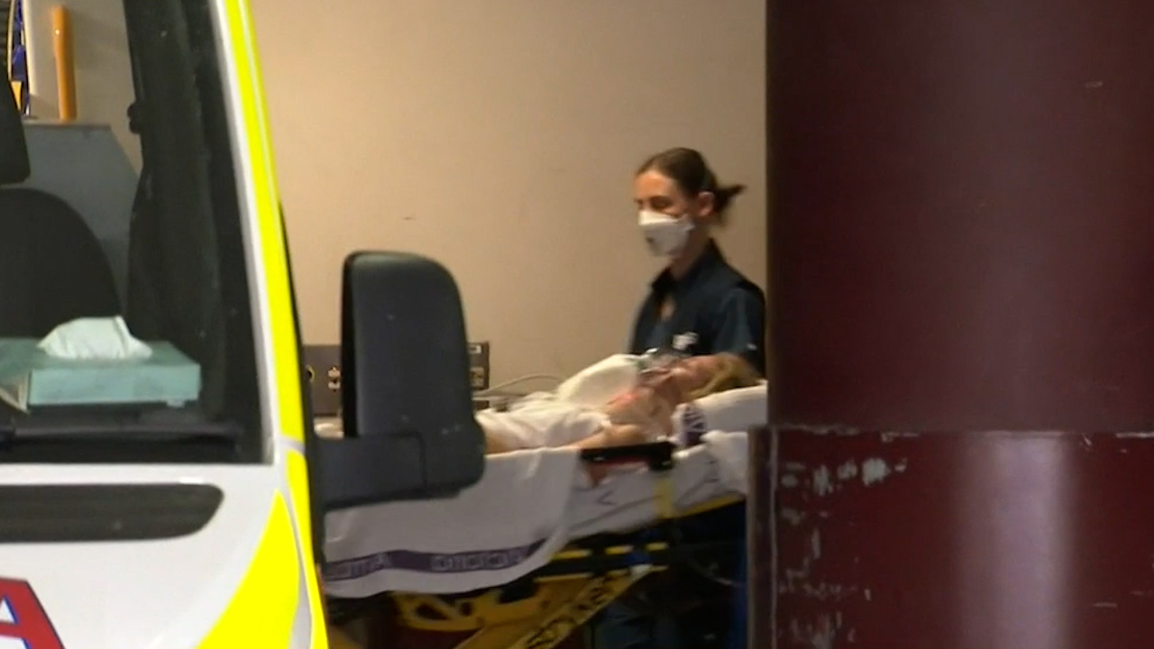 Jamie Kah taken to hospital.