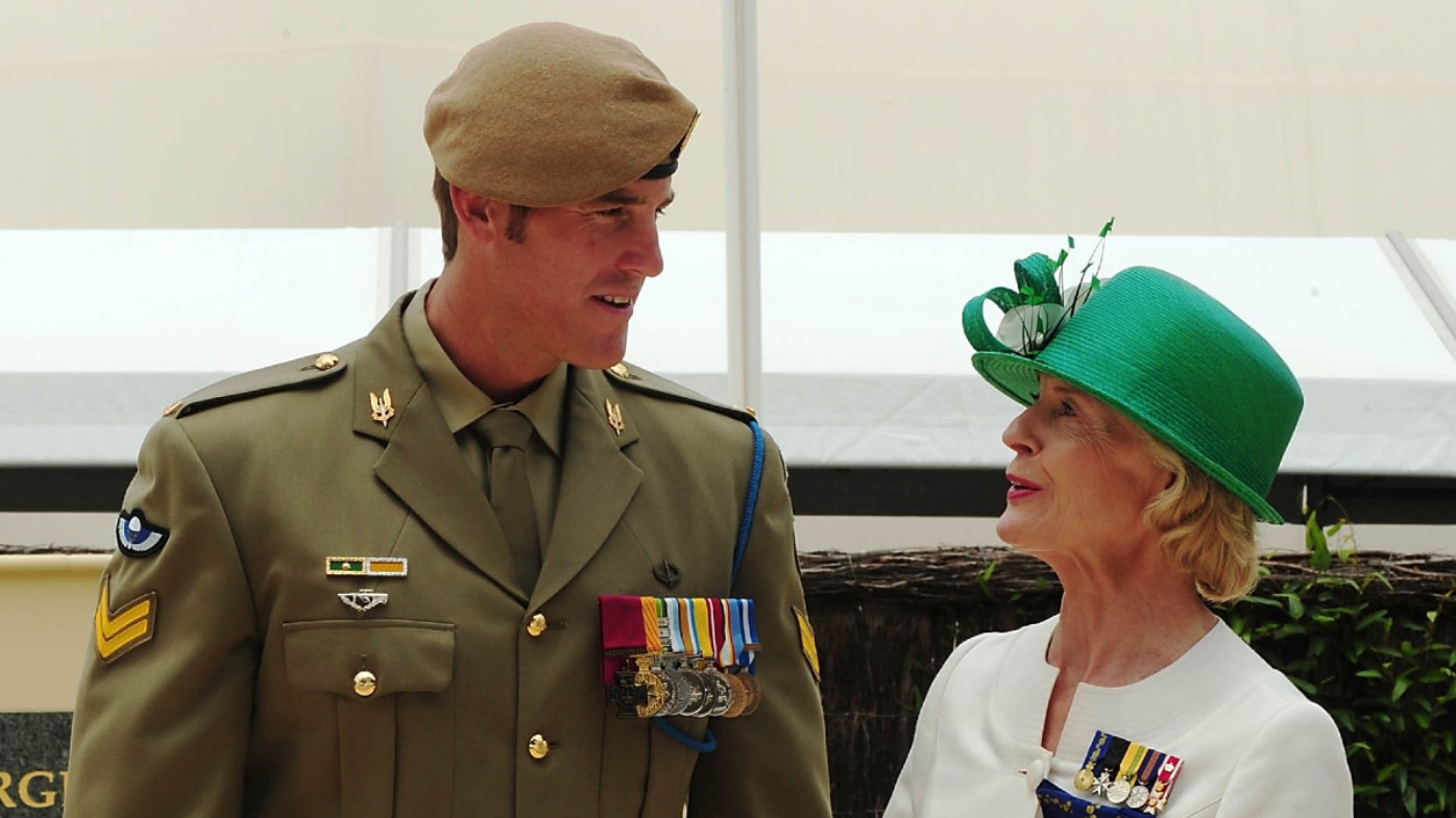 Dame Quentin Bryce awarded Ben Roberts-Smith with his Victoria Cross in 2011.