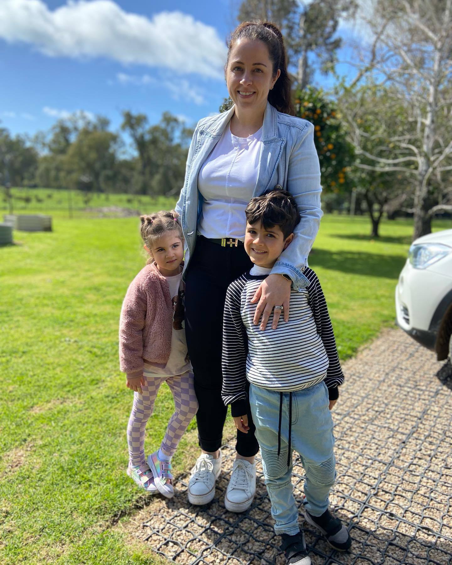 Emilia Rossi and her two children
