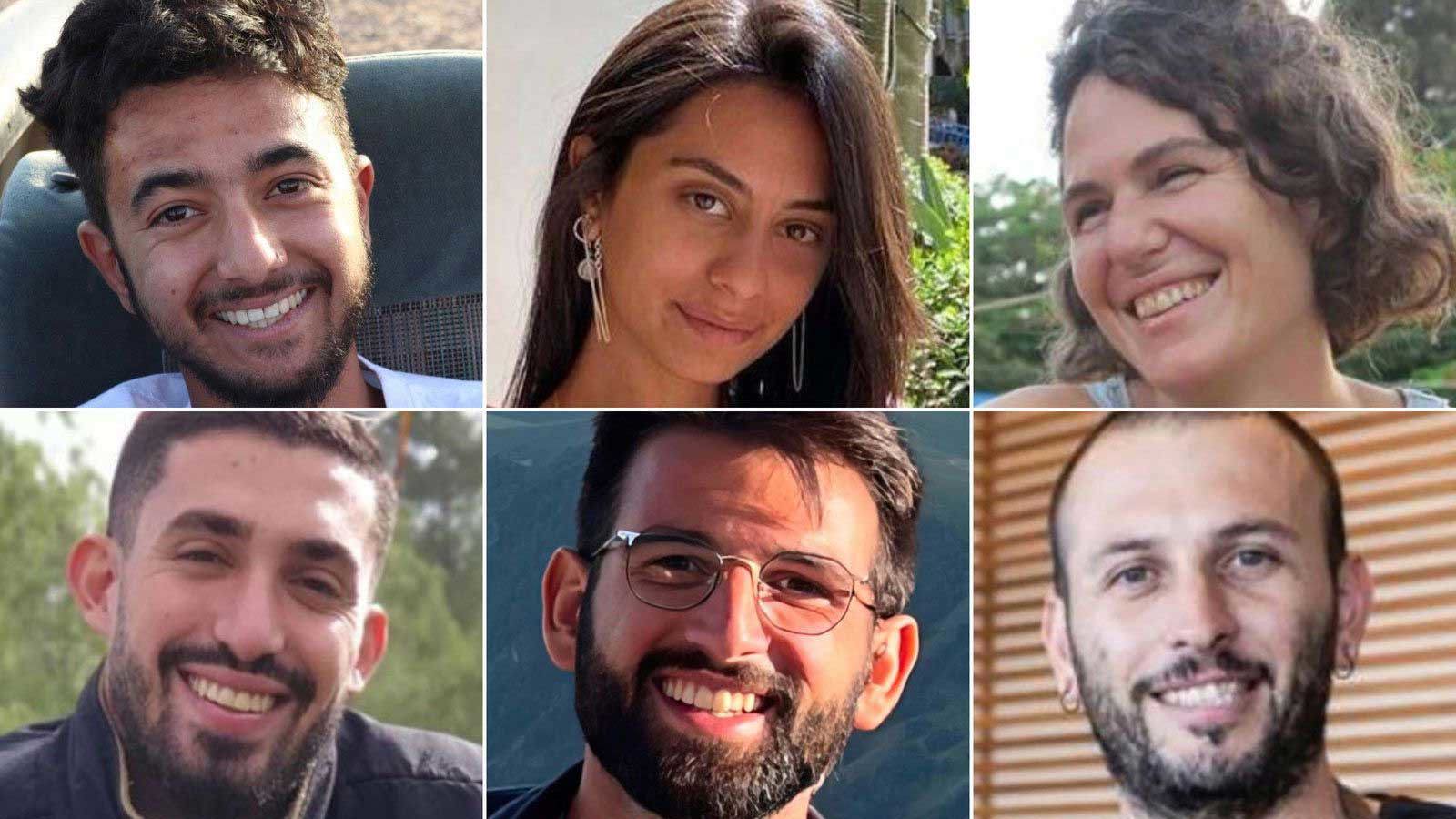 Israel's military says six hostages 'brutally murdered' in Gaza, and pictured from the top row, from left are the hostages: Hersh Goldberg-Polin, Eden Yerushalmi and Carmel Gat, Ori Danino, Almog Sarusi and Alex Lobanov.