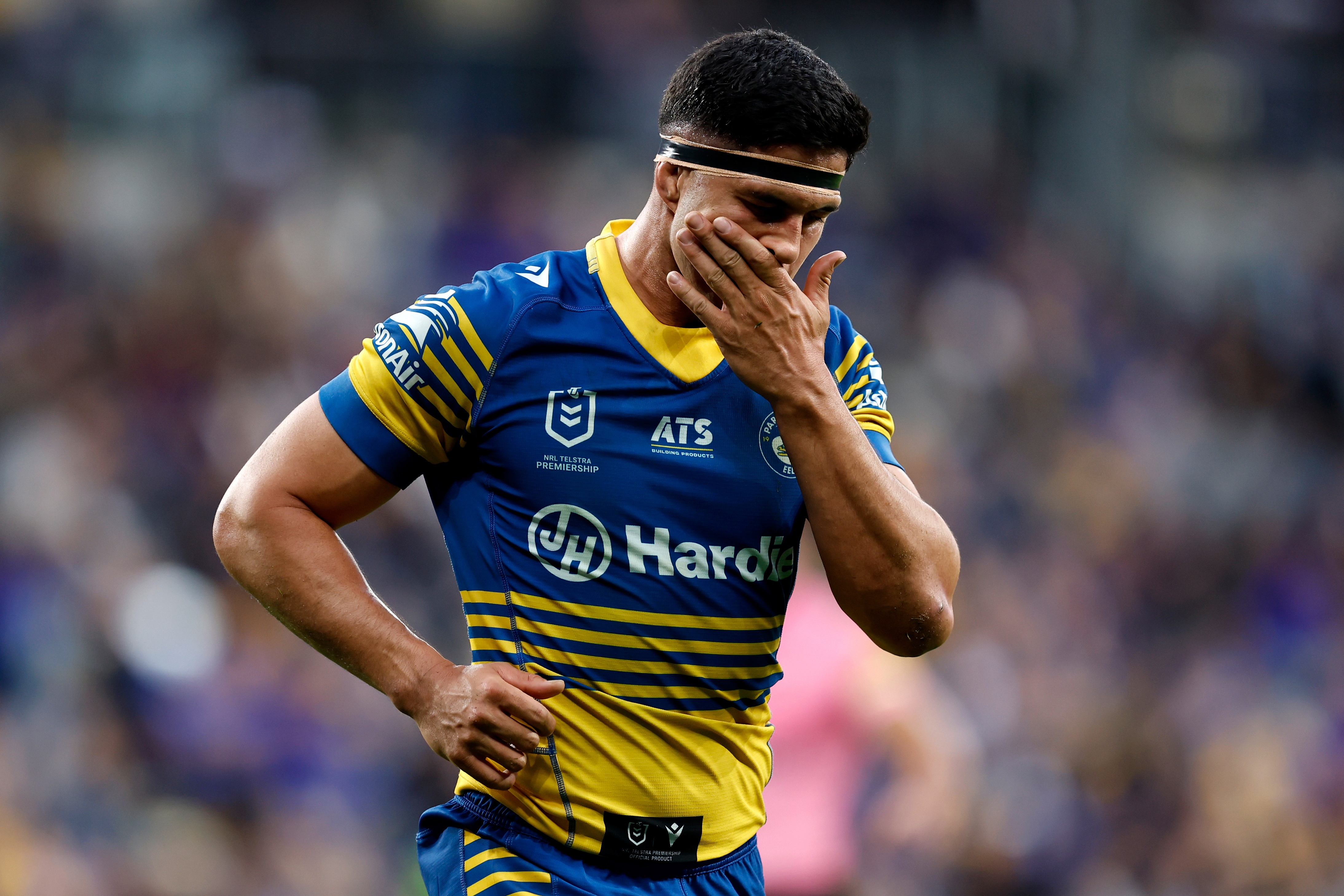 Dylan Brown in action for the Eels against the Panthers in round 19.