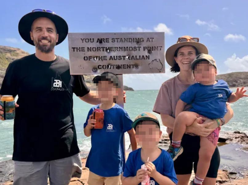 David Hogbin, 40, from Newcastle was on holiday with his family when he fell into the Annan River south of Cooktown in Far North Queensland.