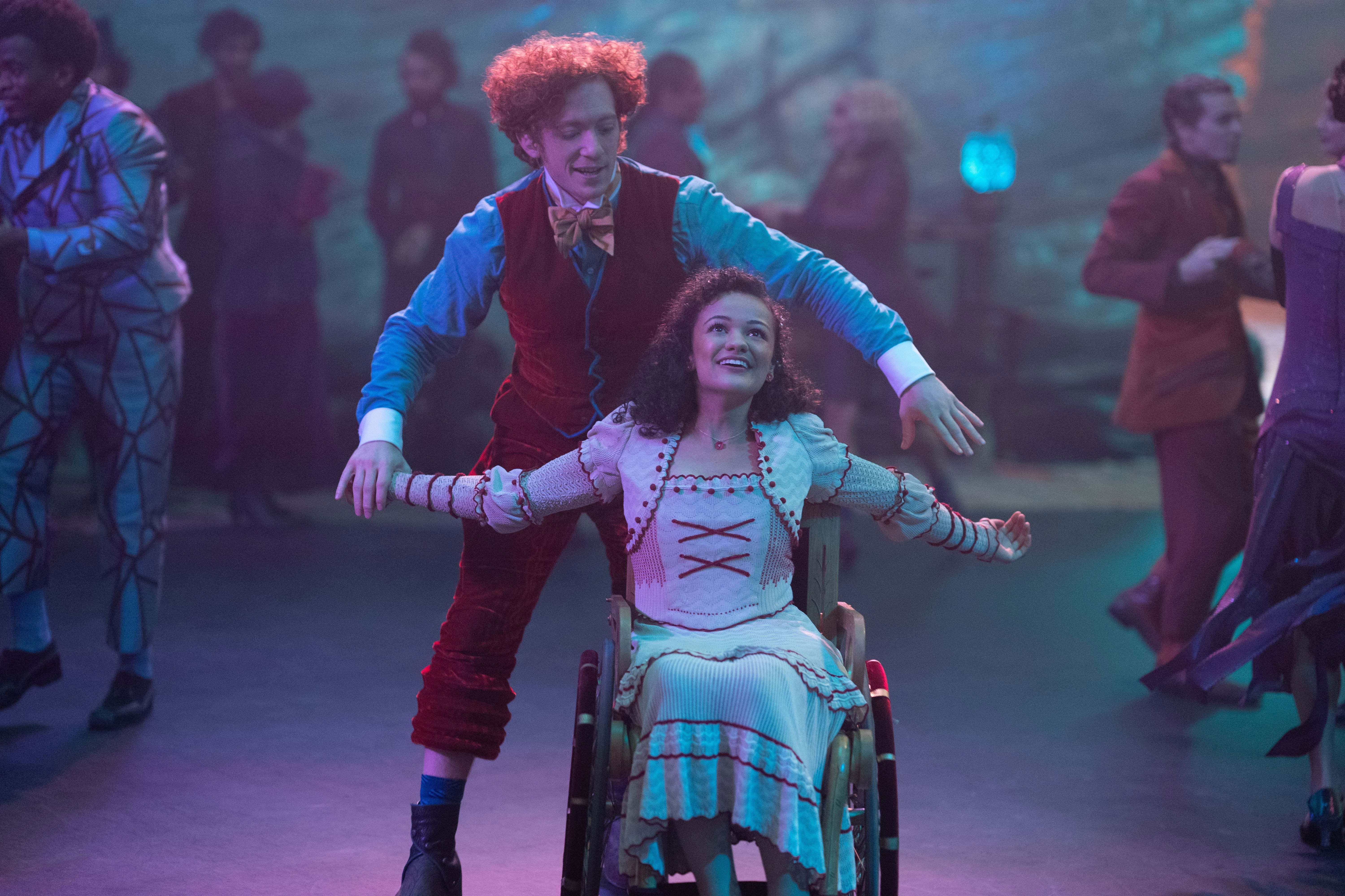 Marissa Bode and Ethan Slater in Wicked