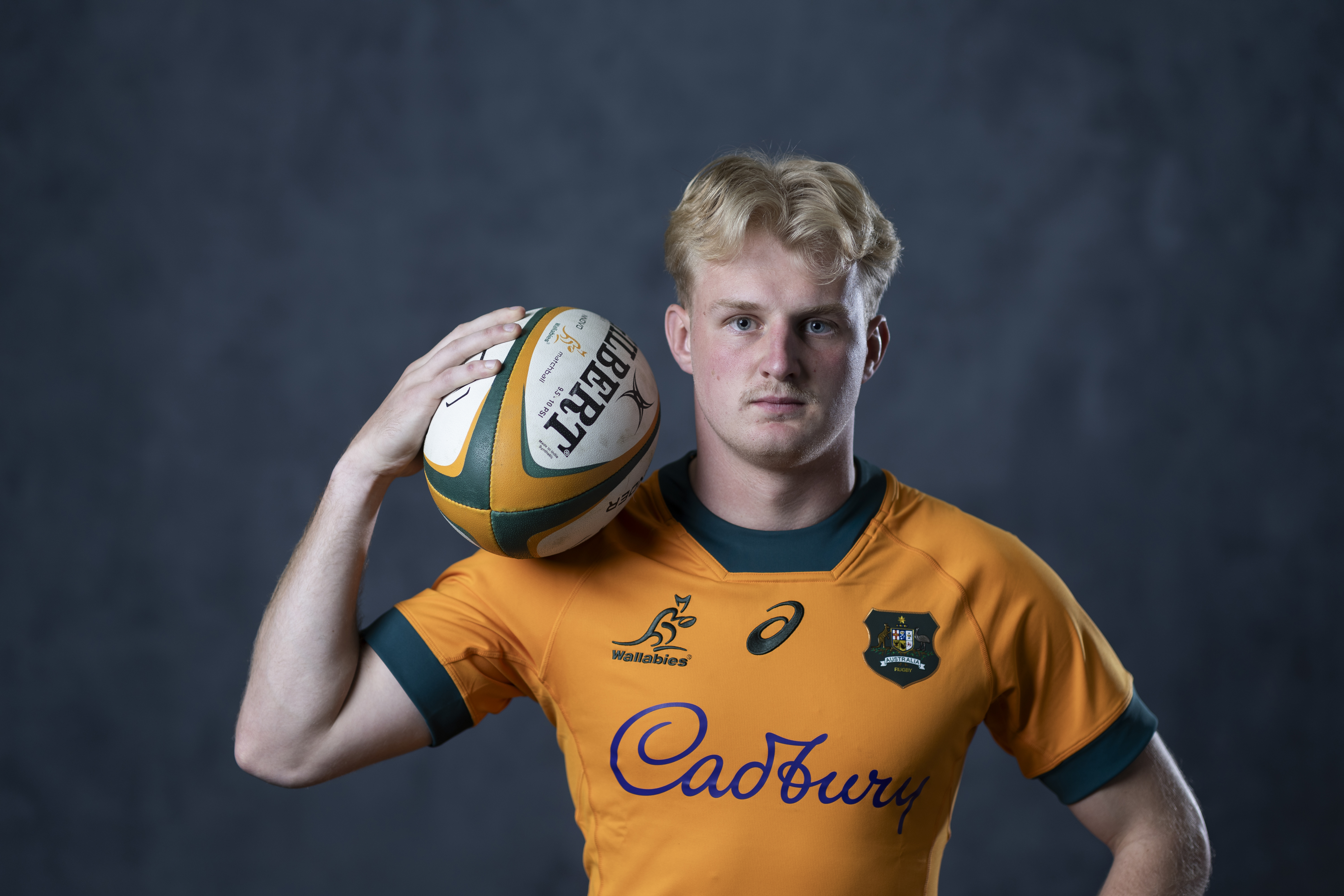 Tom Lynagh poses during a Wallabies portrait session.