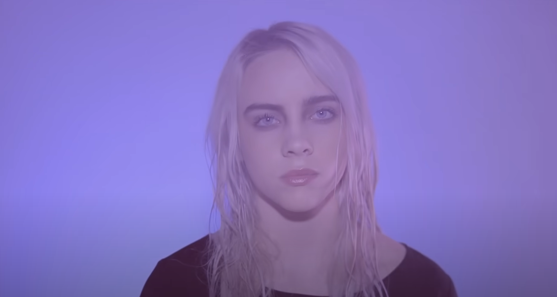 Still from the official music video for Ocean Eyes by Billie Eilish.