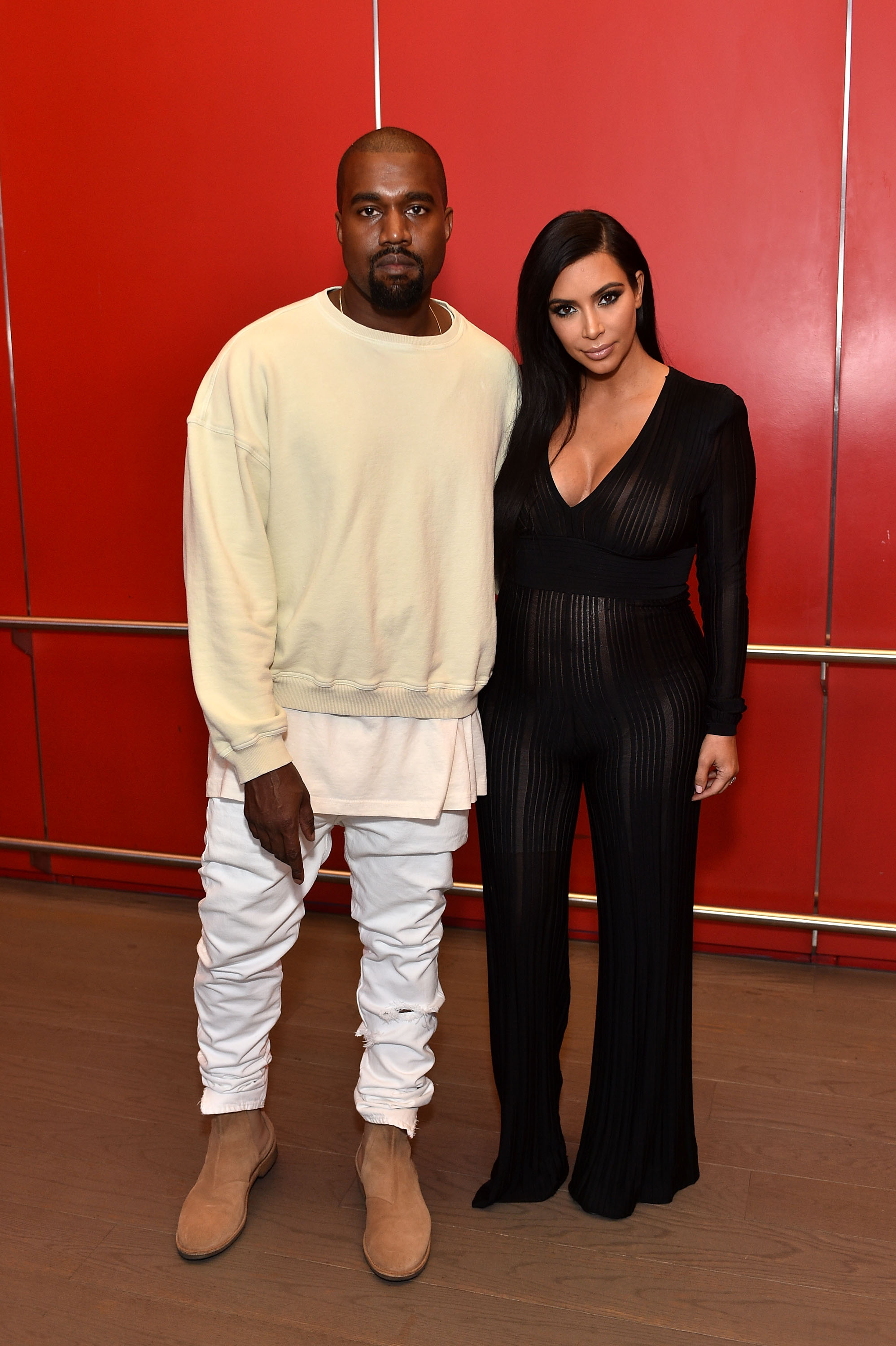 Kanye West and Kim Kardashian in 2015.