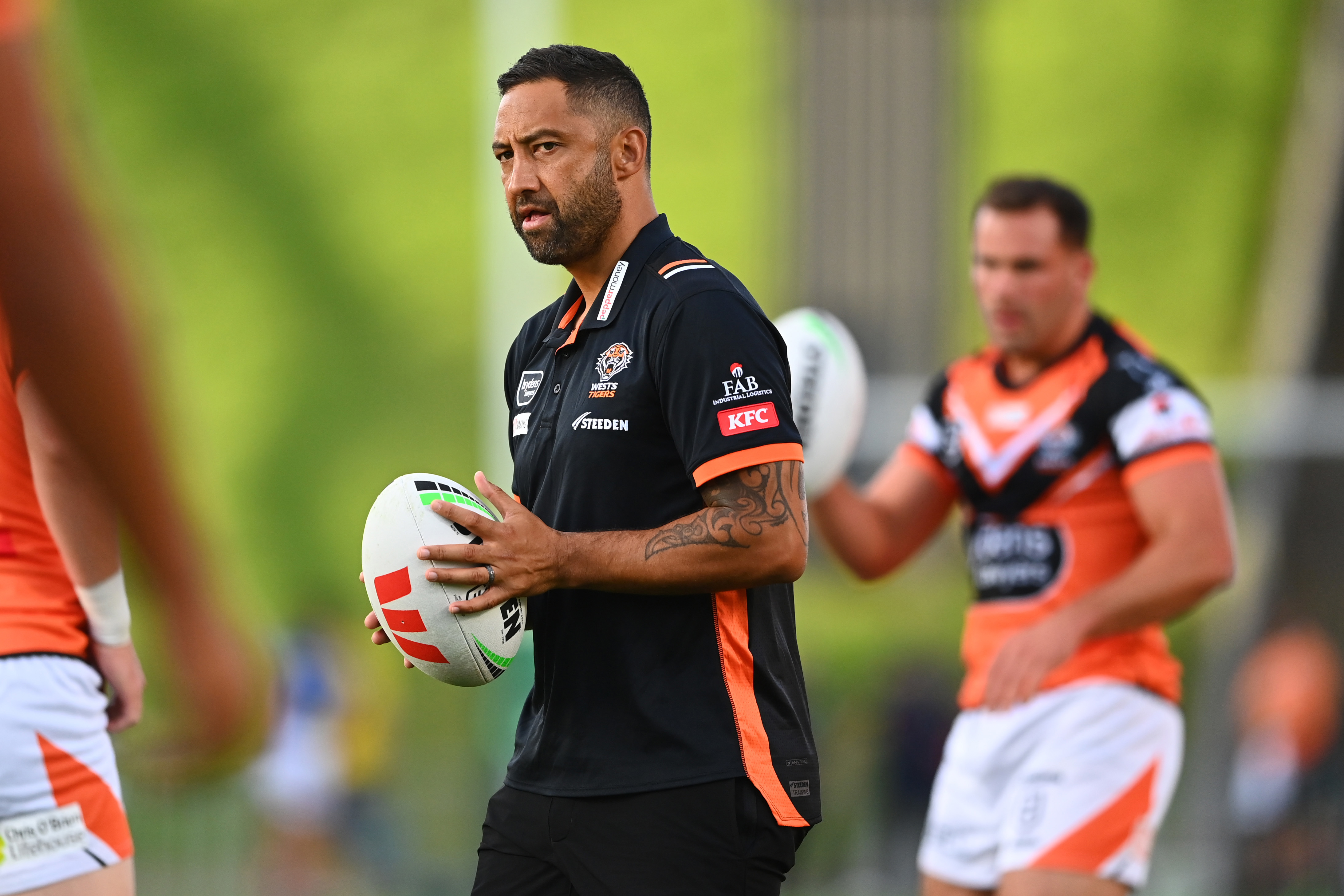 West Tigers assistant coach Benji Marshall. (Photo by Hannah Peters/Getty Images)
