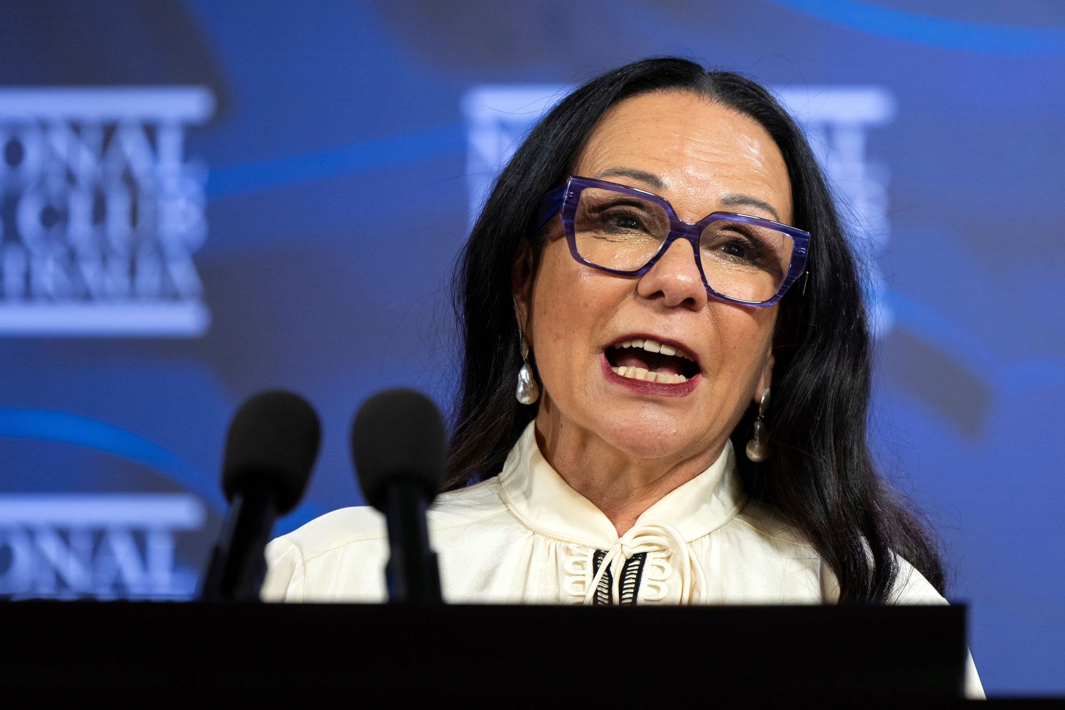 Minister for Indigenous Australians Linda Burney during an address to the National Press Club