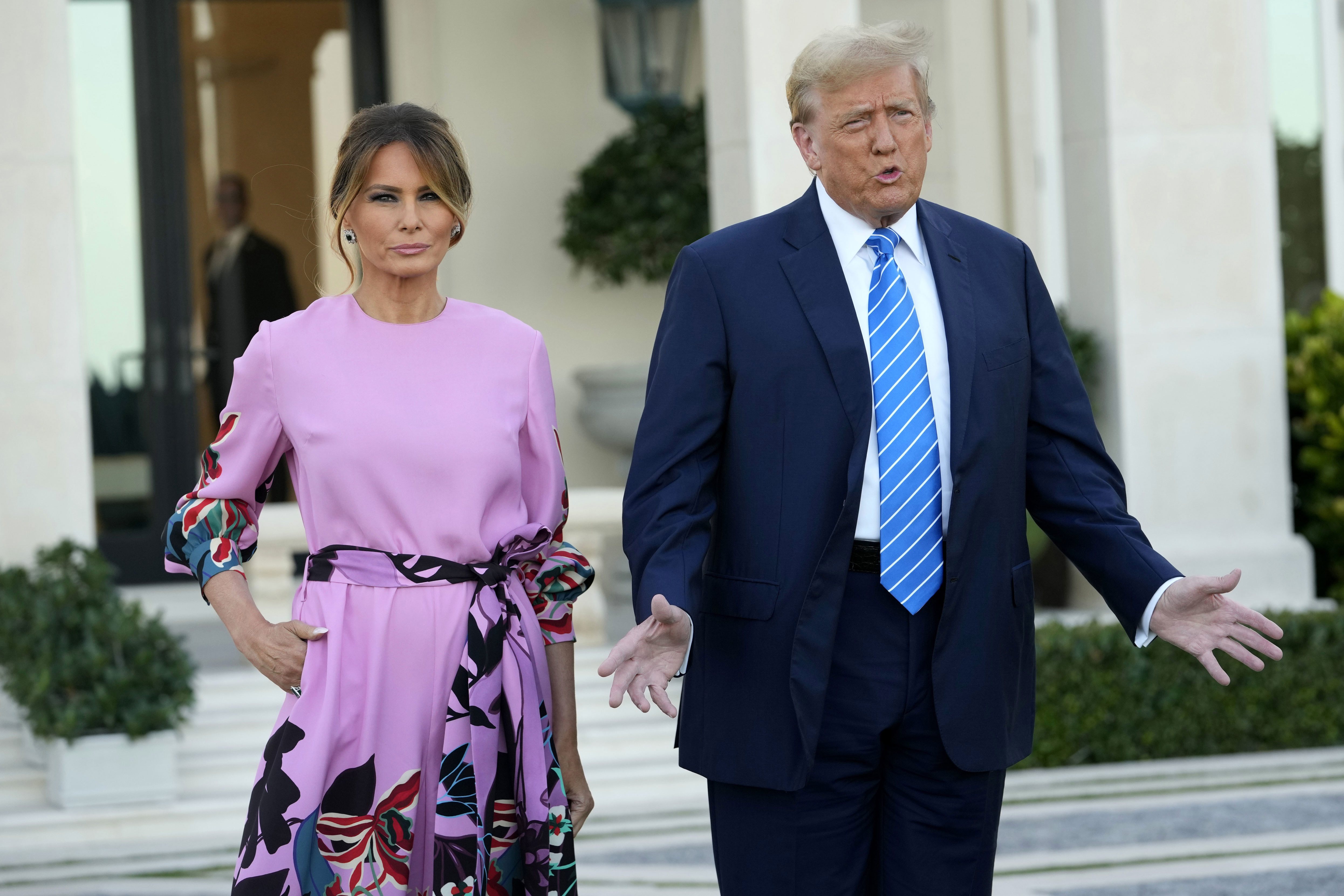 Former President Donald Trump with Melania Trump at a GOP fundraiser