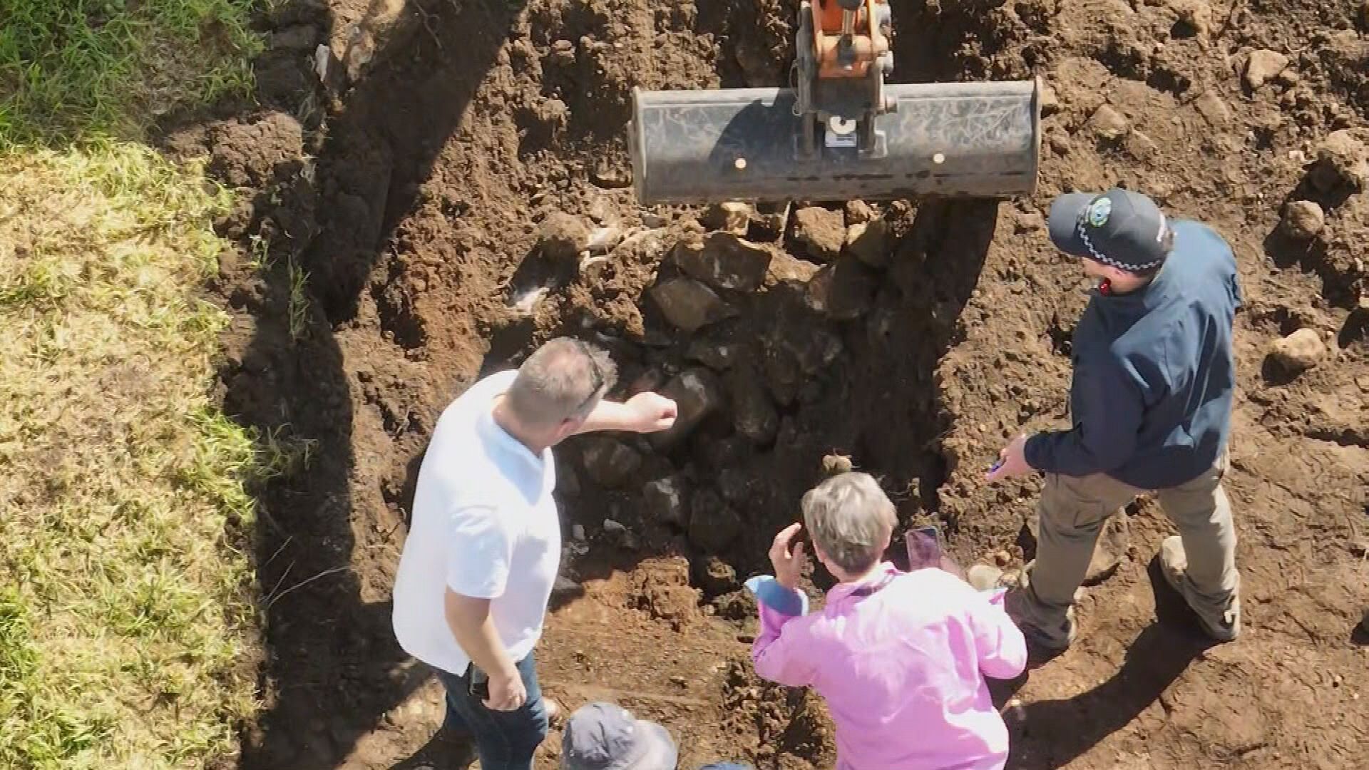 Major crime detectives started to dig at the property in Port Lincoln at 9am today, after the backyard was scanned with a ground-penetrating radar yesterday.