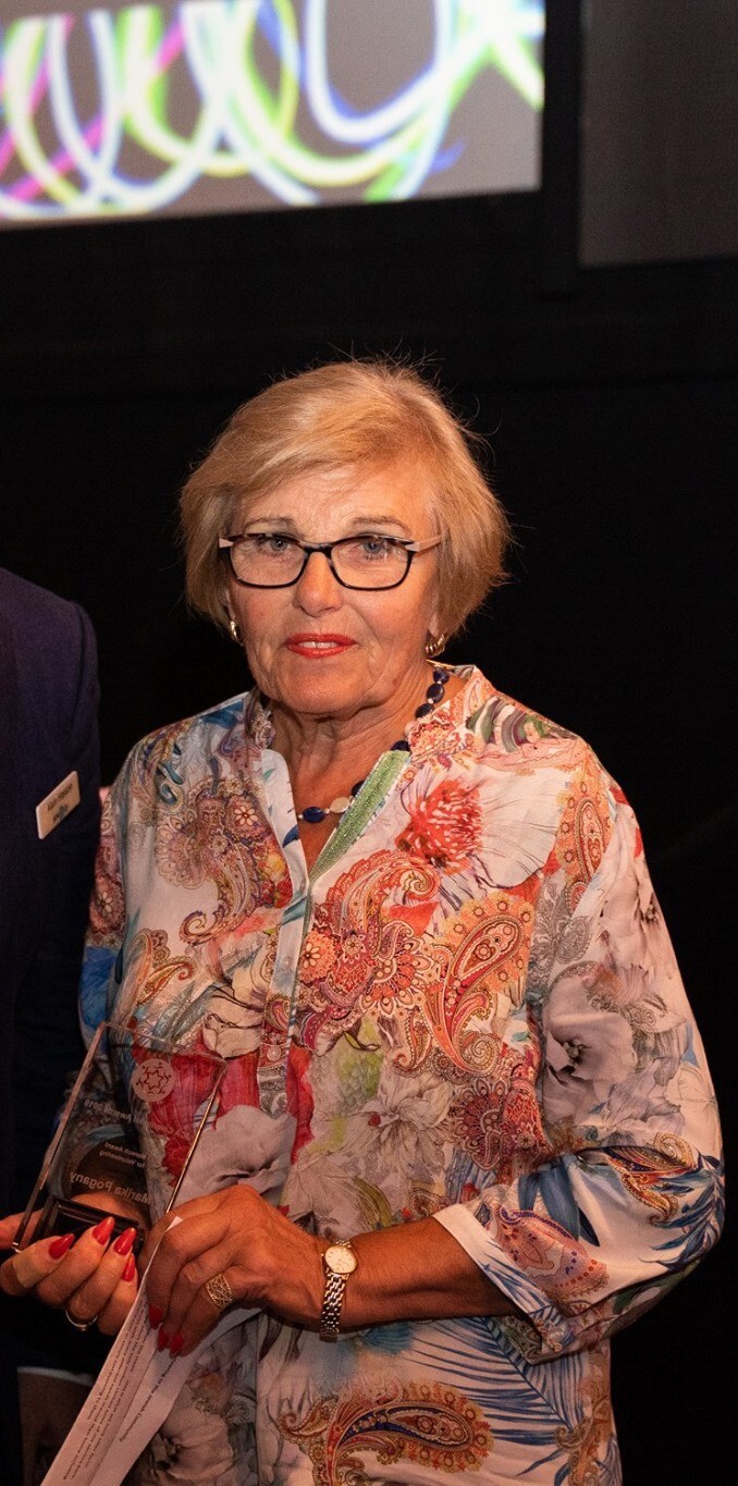 Marika Pogany was sitting in the front row of yesterday's event when she was fatally shot. 