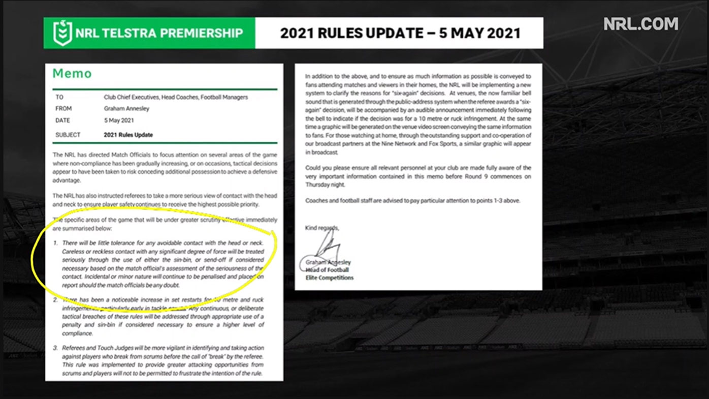 The email Graham Annesley referenced