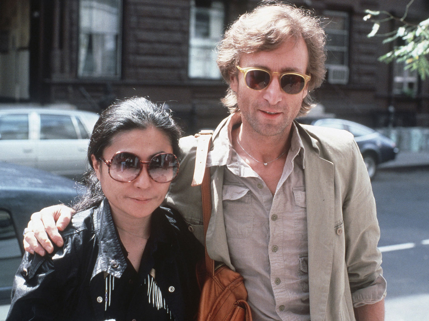 John Lennon and Yoko Ono in New York, 1980