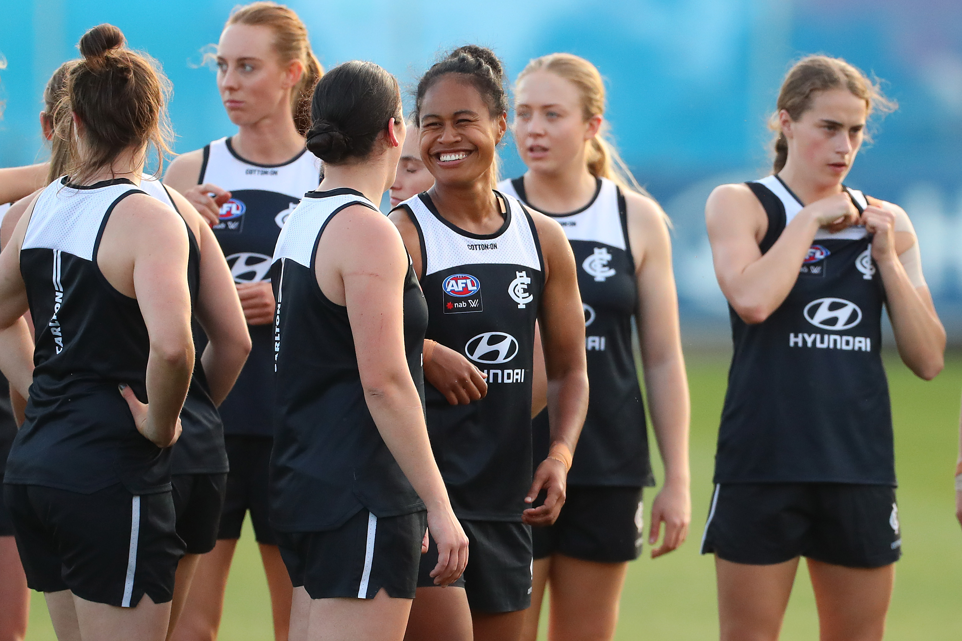 Carlton Blues AFLW training.