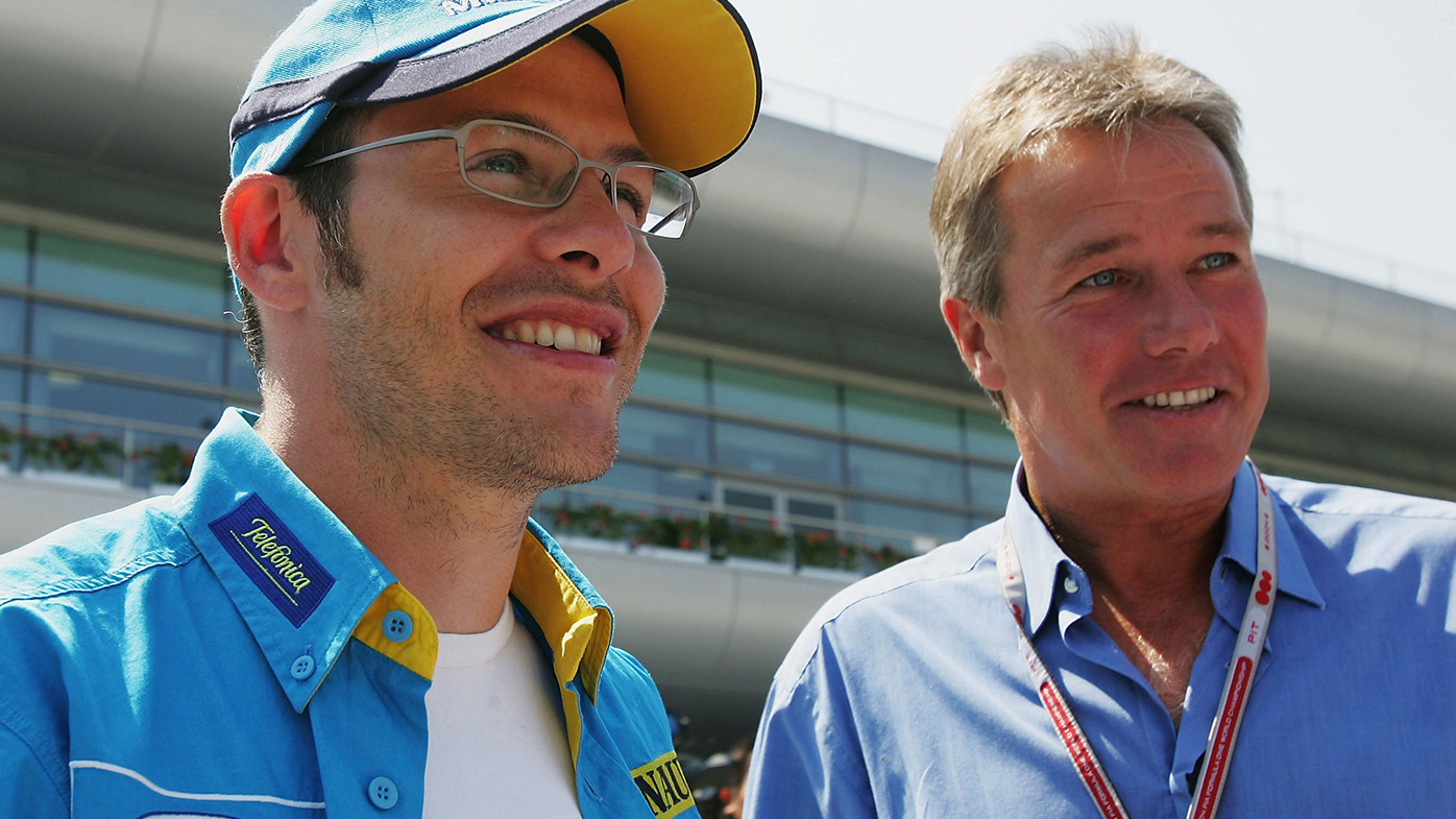 Craig Pollock (right) with Jacques Villeneuve in 2004.