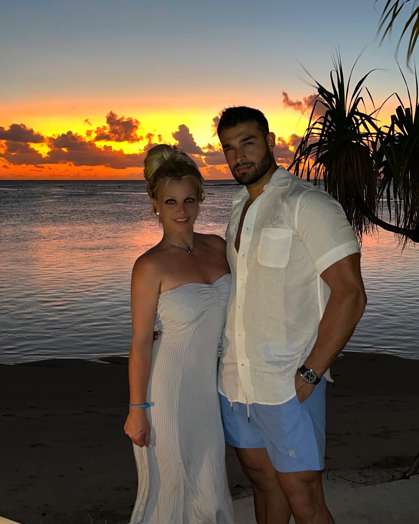 Britney Spears and Sam Asghari.