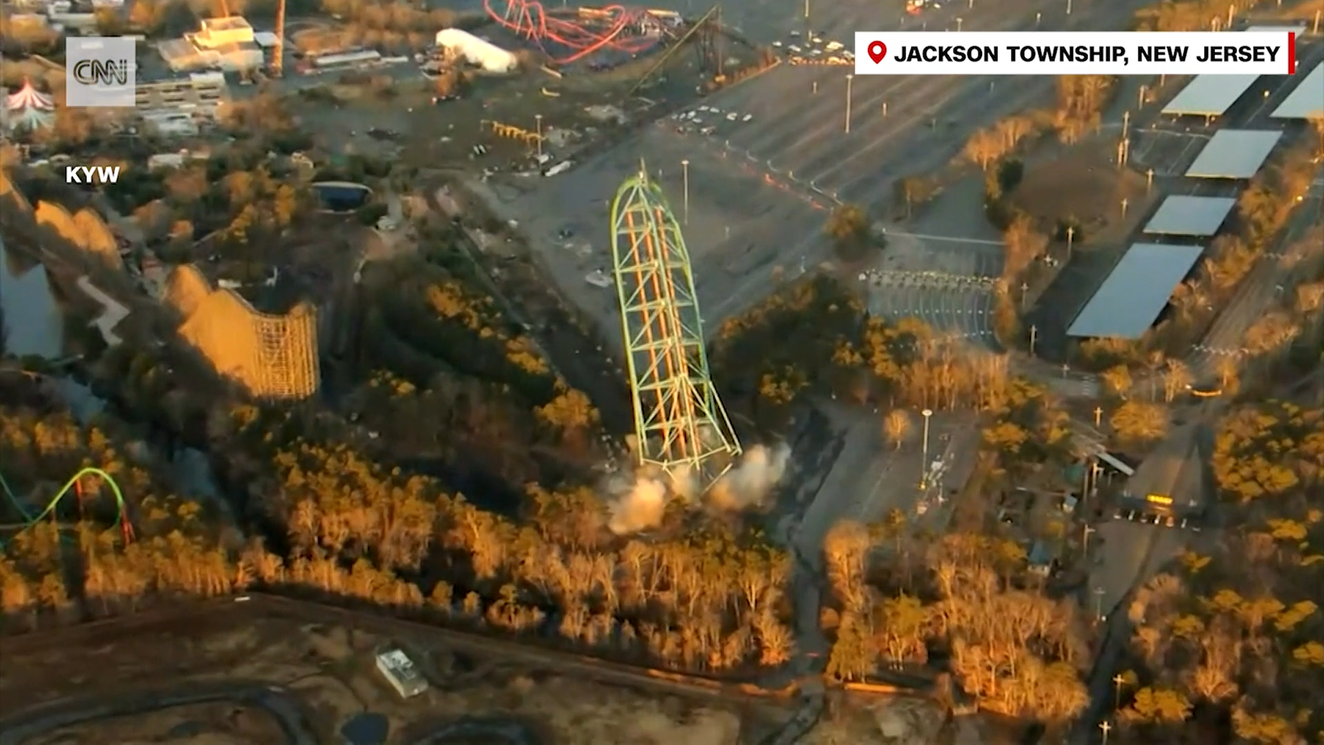 World's former tallest and fastest roller coaster come down in implosion