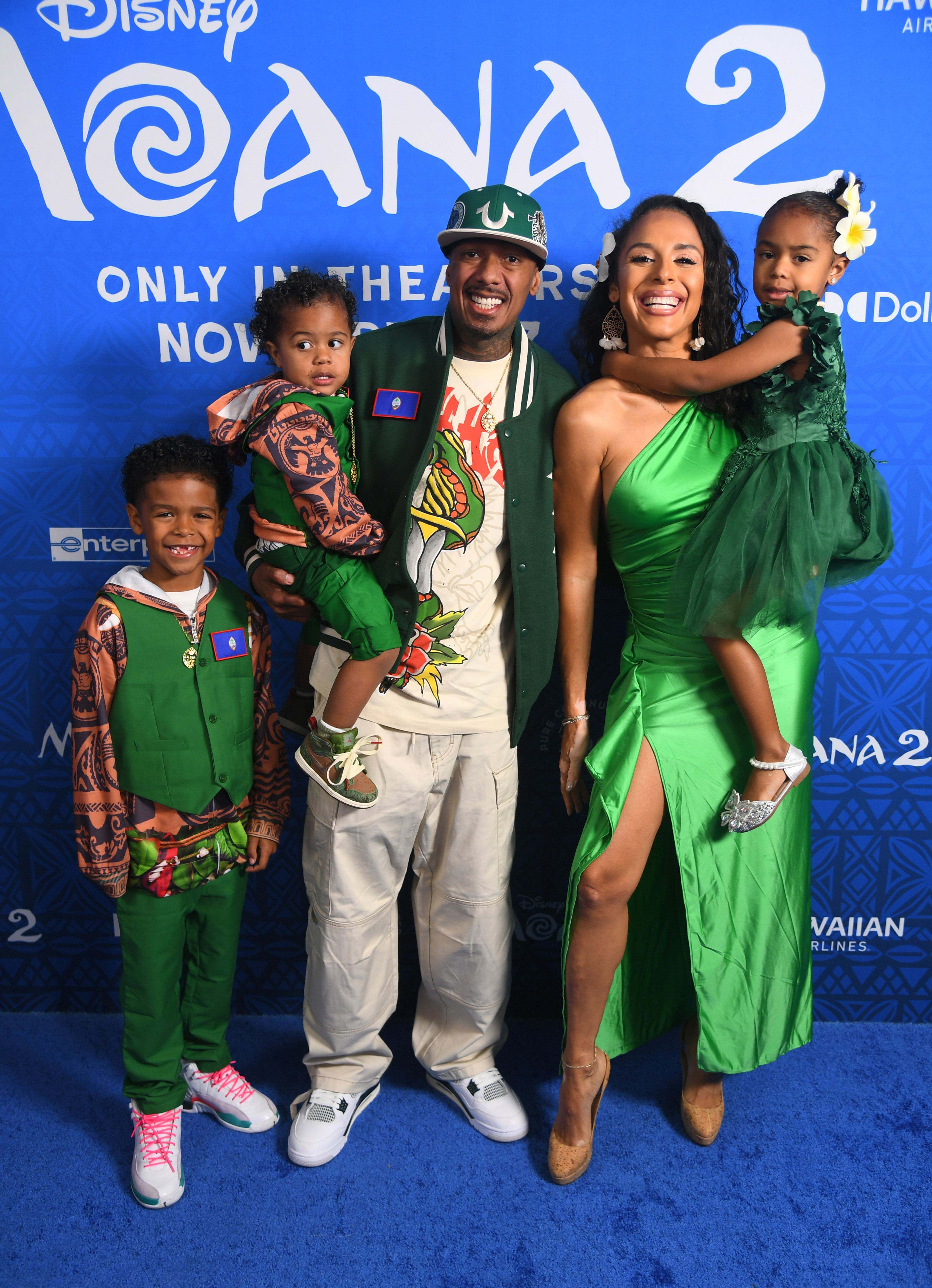 Nick Cannon and Brittany Bell with children 