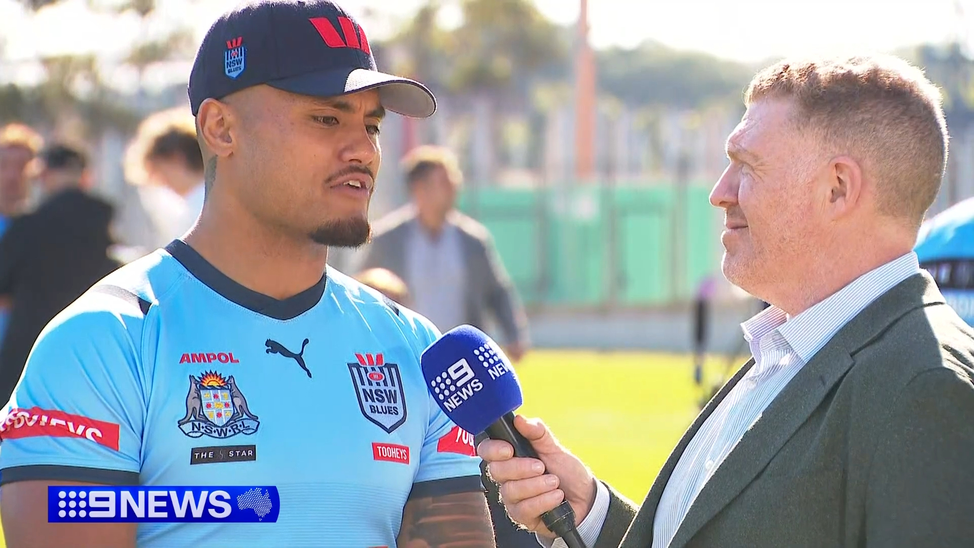 Blues debutant Spencer Leniu speaks to 9News.