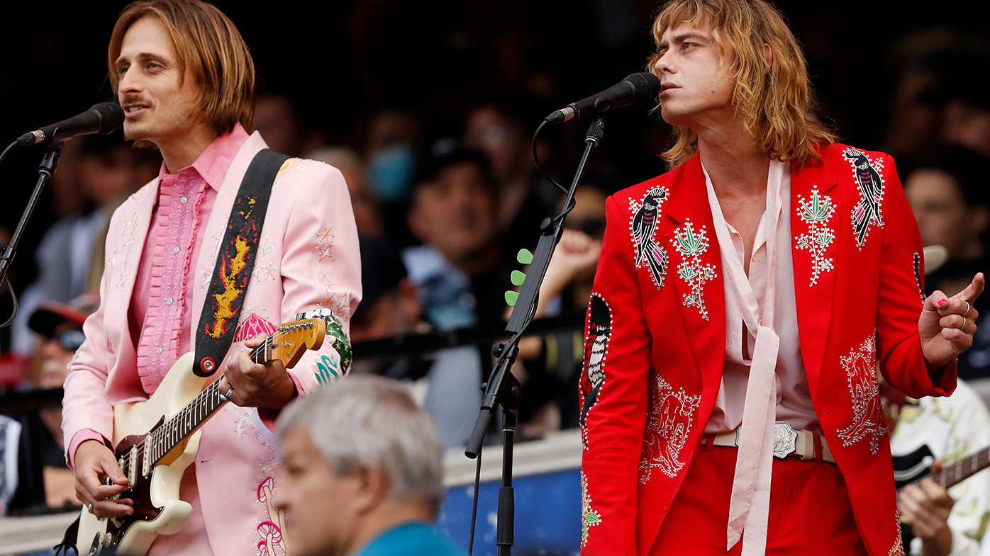 The AFL is under fire over an "inappropriate" performance from Lime Cordiale ahead of the Anzac Day clash.