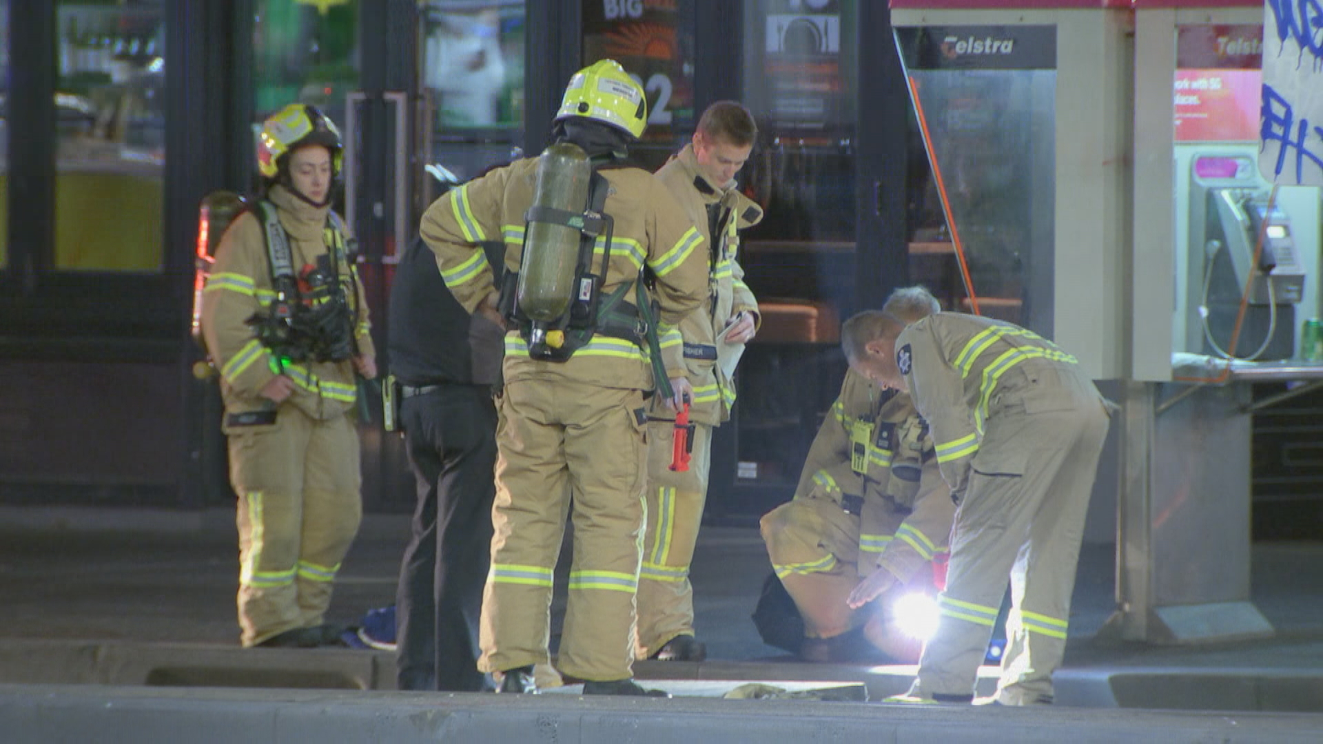 A large group of people have been found in the storm water drains under Melbourne.