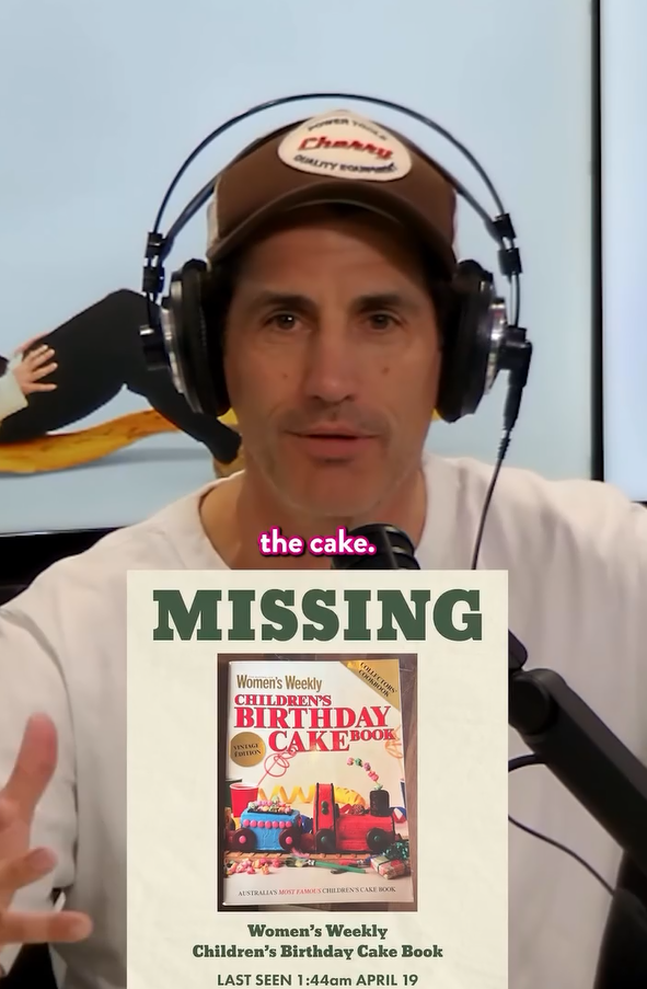 Andy Lee stolen Women's Weekly birthday cake cook book Old Mates Pub