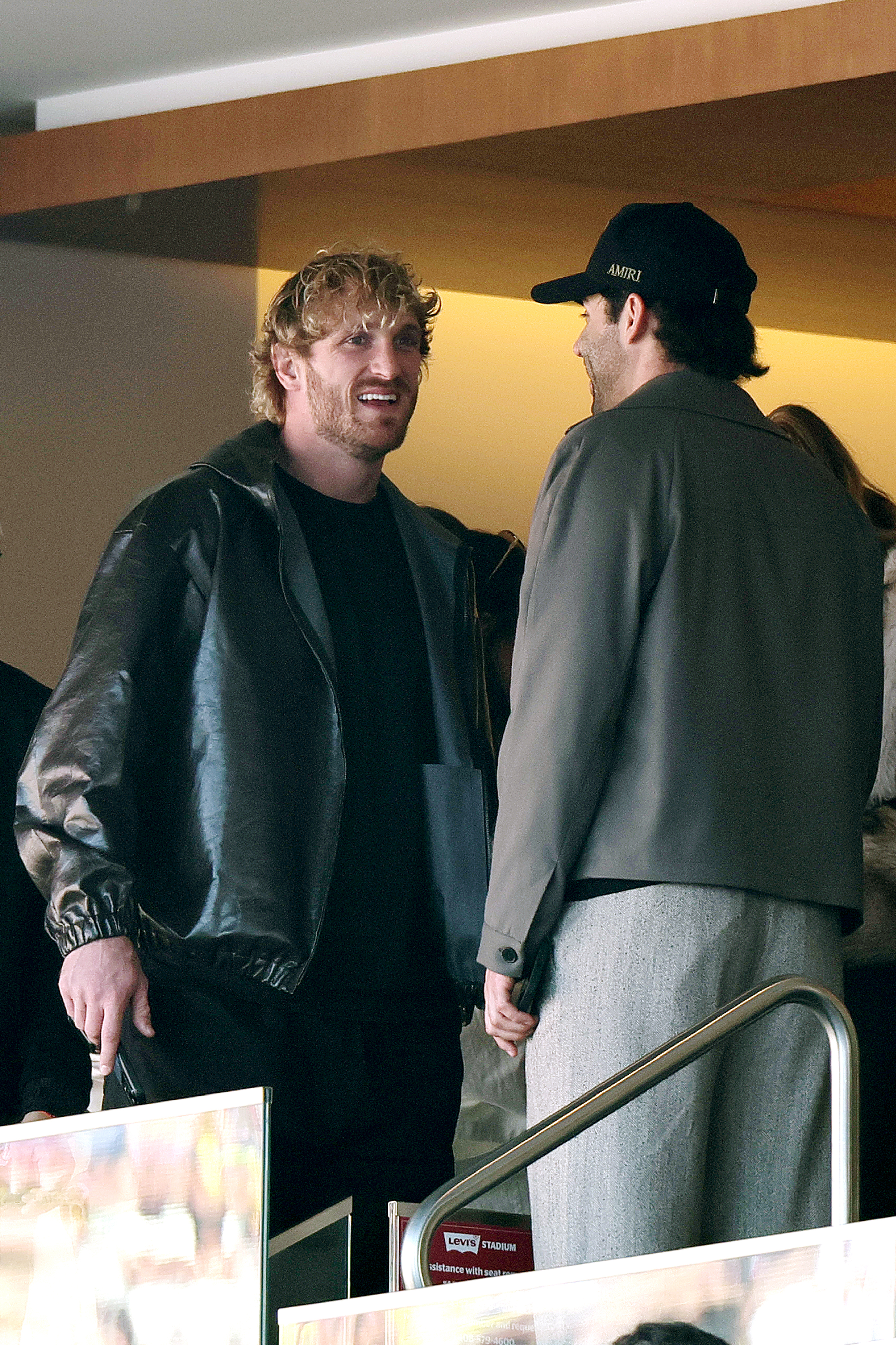 Logan Paul is seen during Super Bowl LX at Levi's Stadium on February 08, 2026 in Santa Clara, California. 
